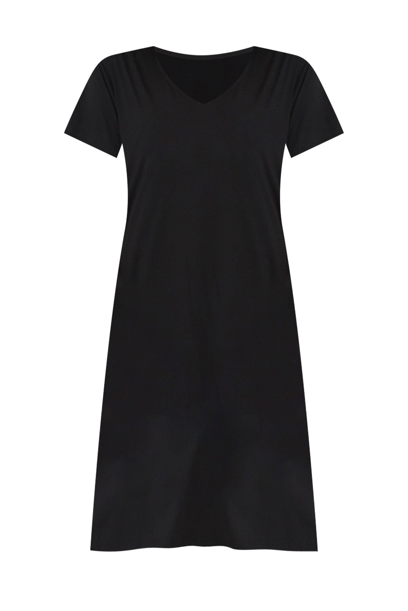 Tiffany Black Bamboo Tee Dress Back View 2