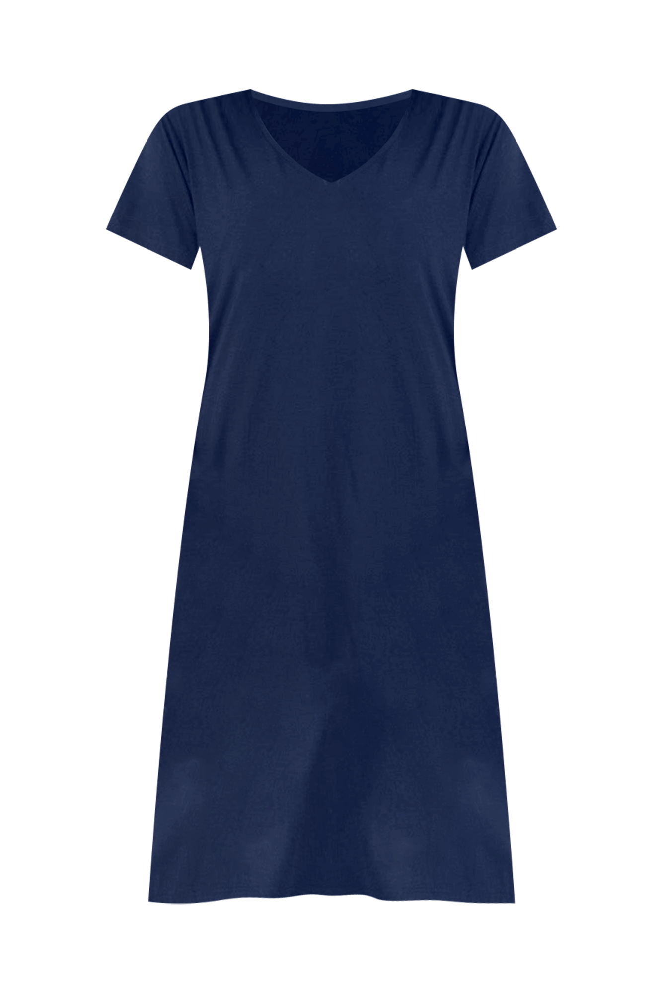 Tiffany Navy Bamboo Tee Dress Full Length View