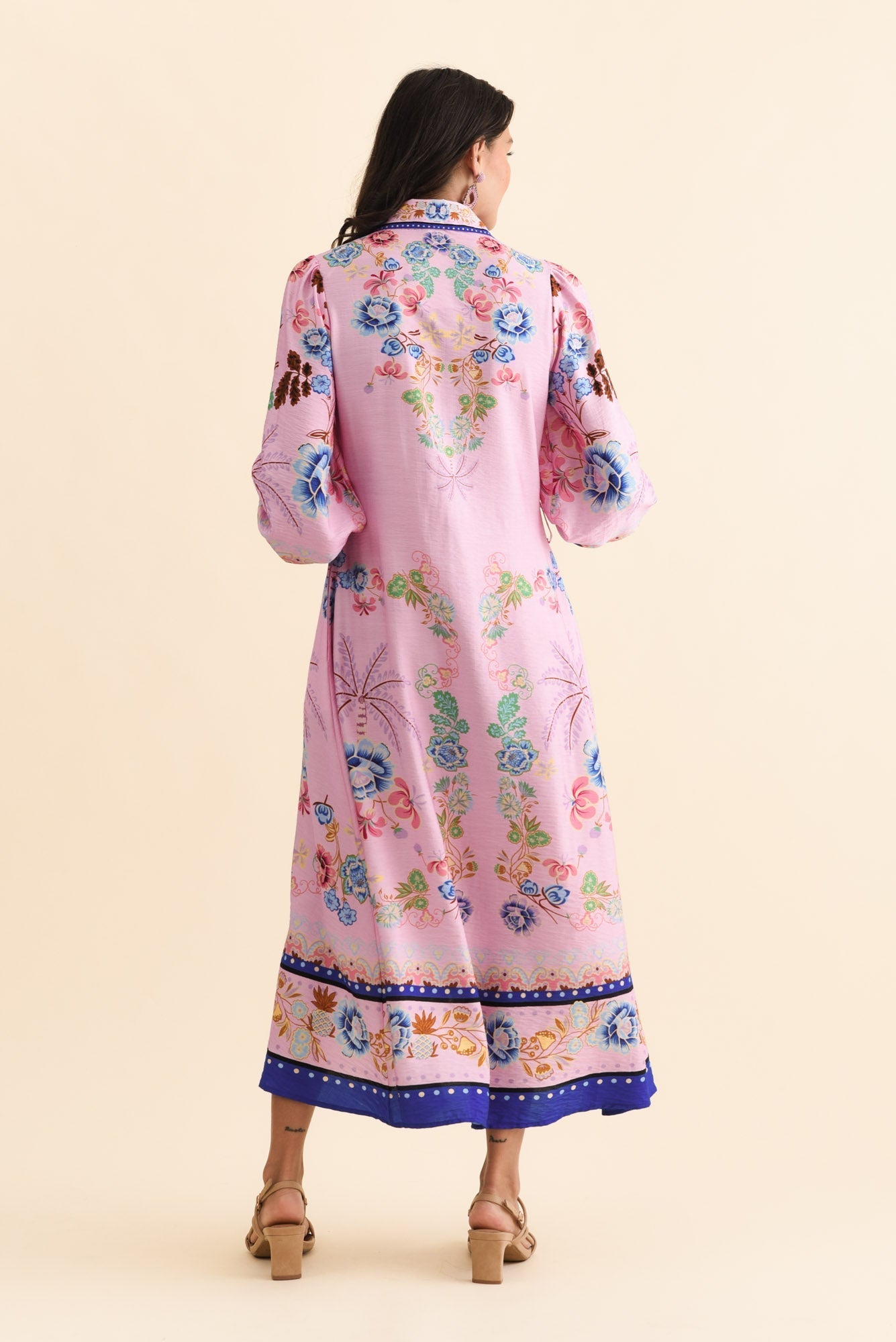 Blythe Pink Floral Shirt Dress