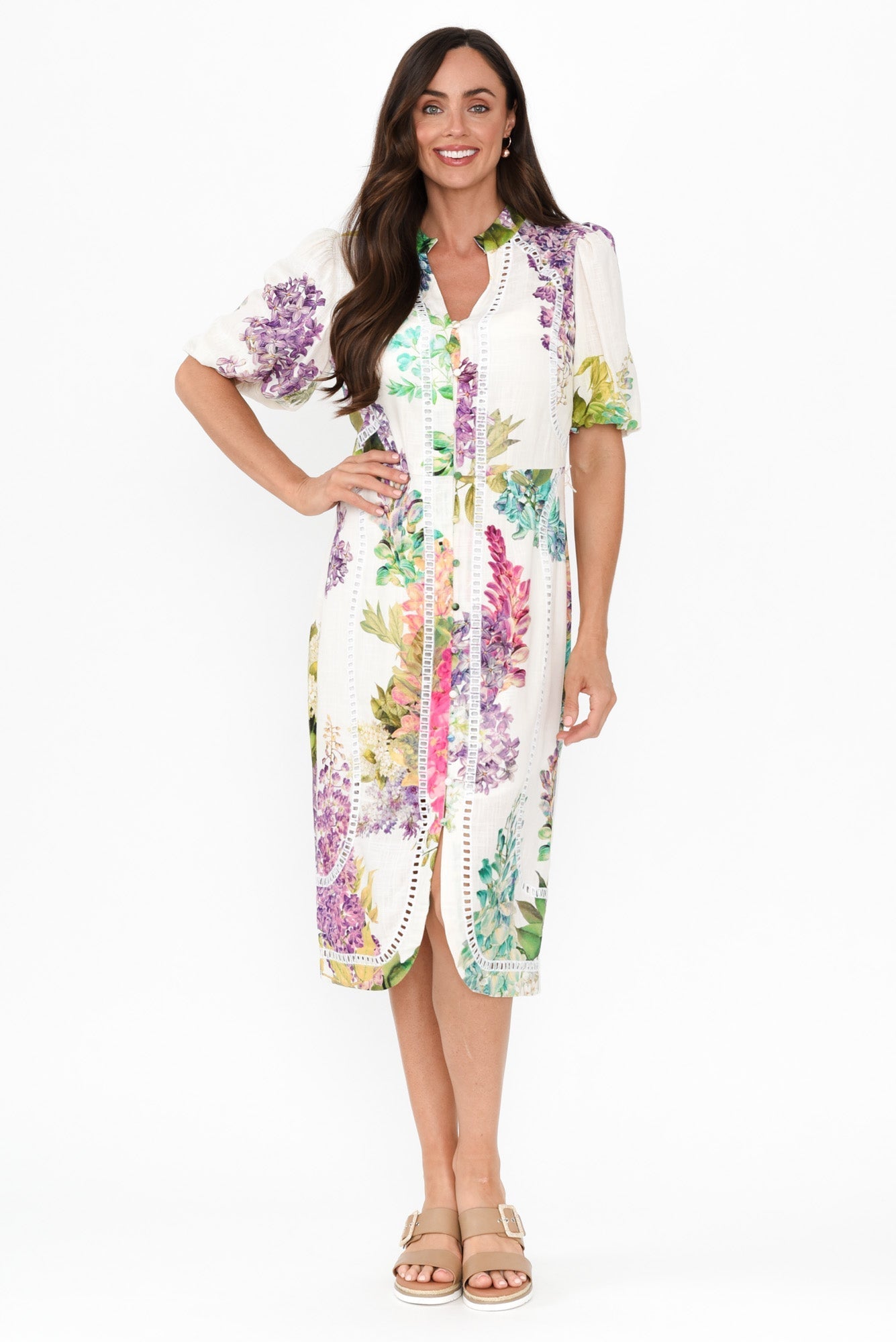Carlyle Wisteria Alba Linen Blend Dress