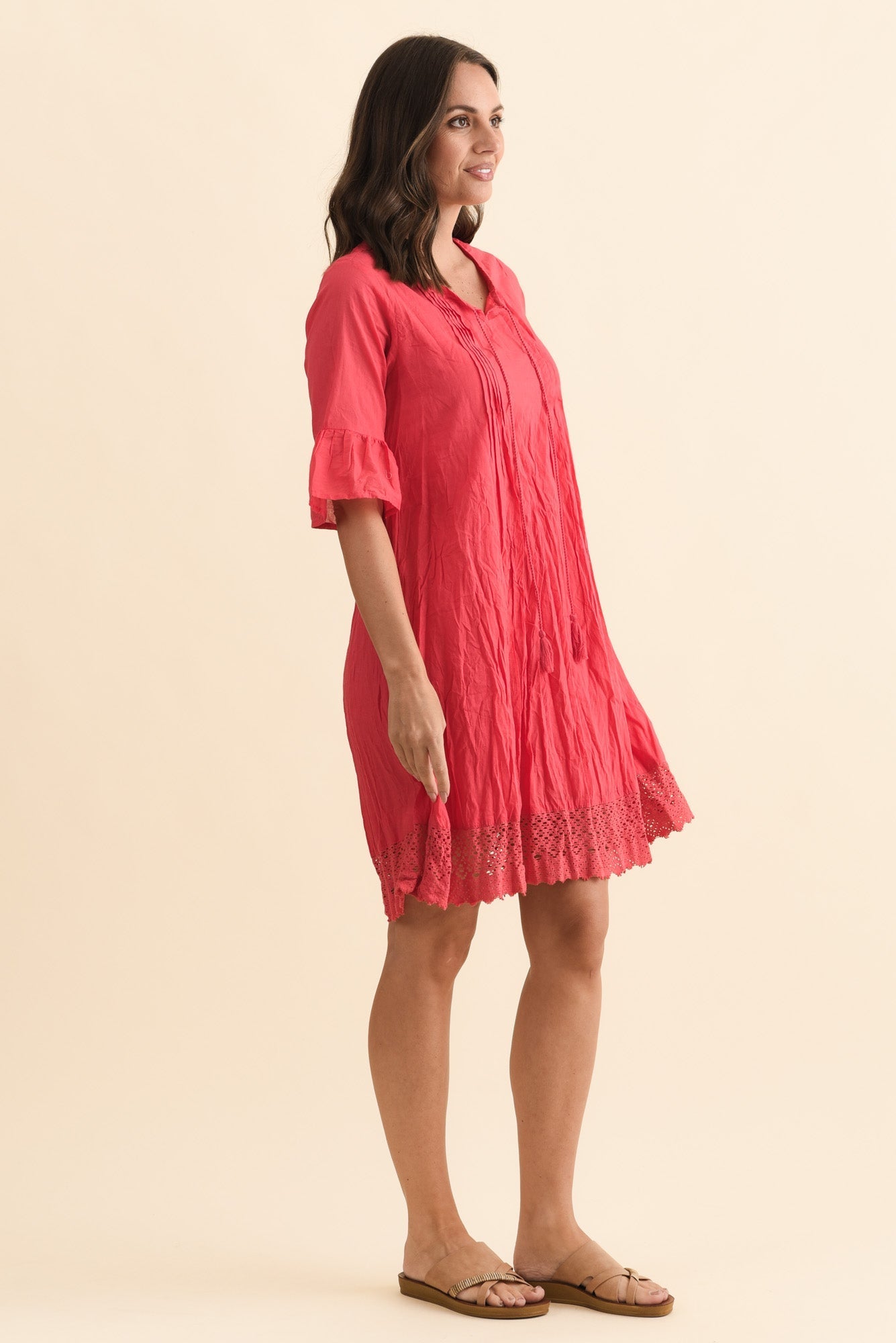 Cayman Cherry Cotton Tunic Dress
