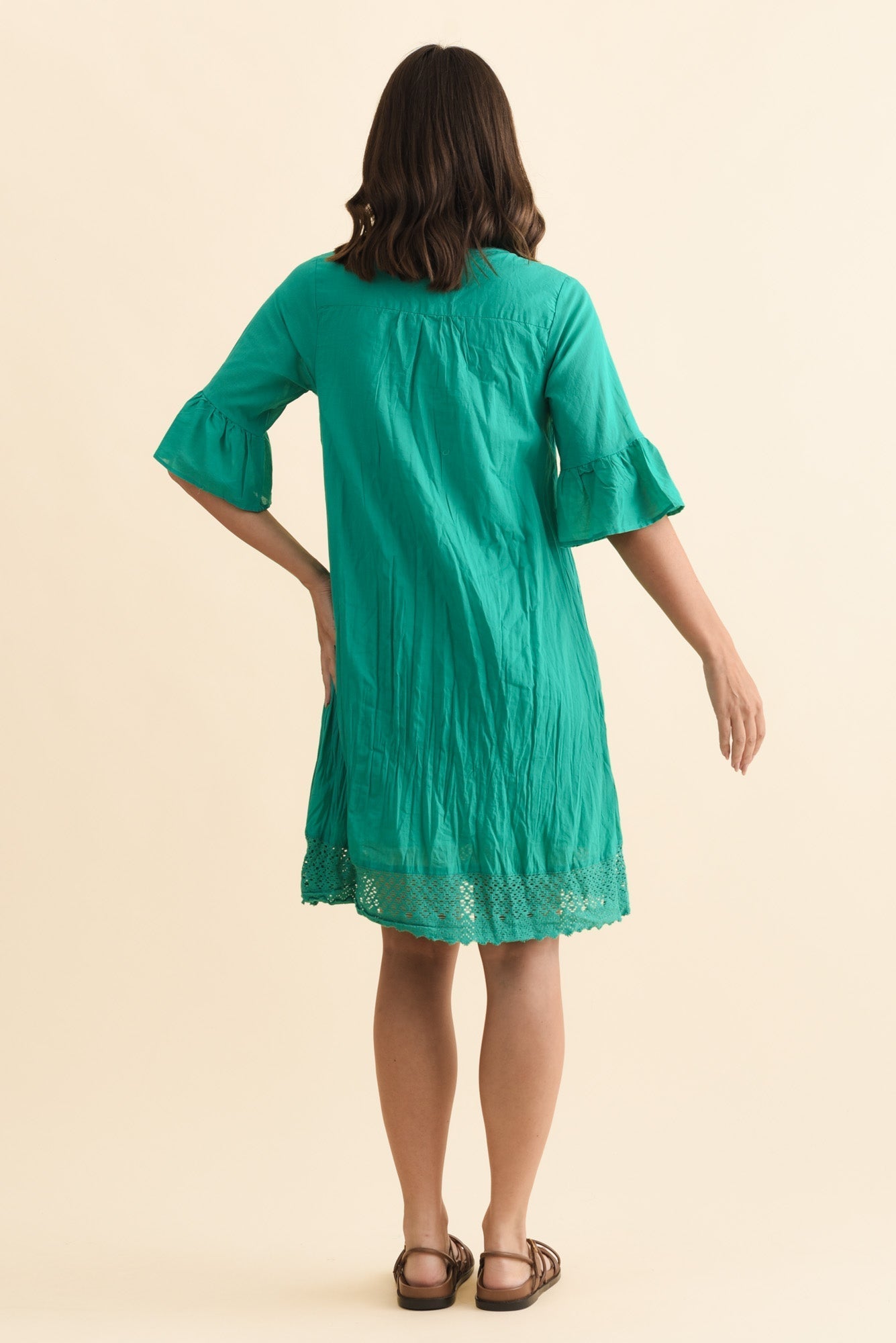 Cayman Green Cotton Tunic Dress