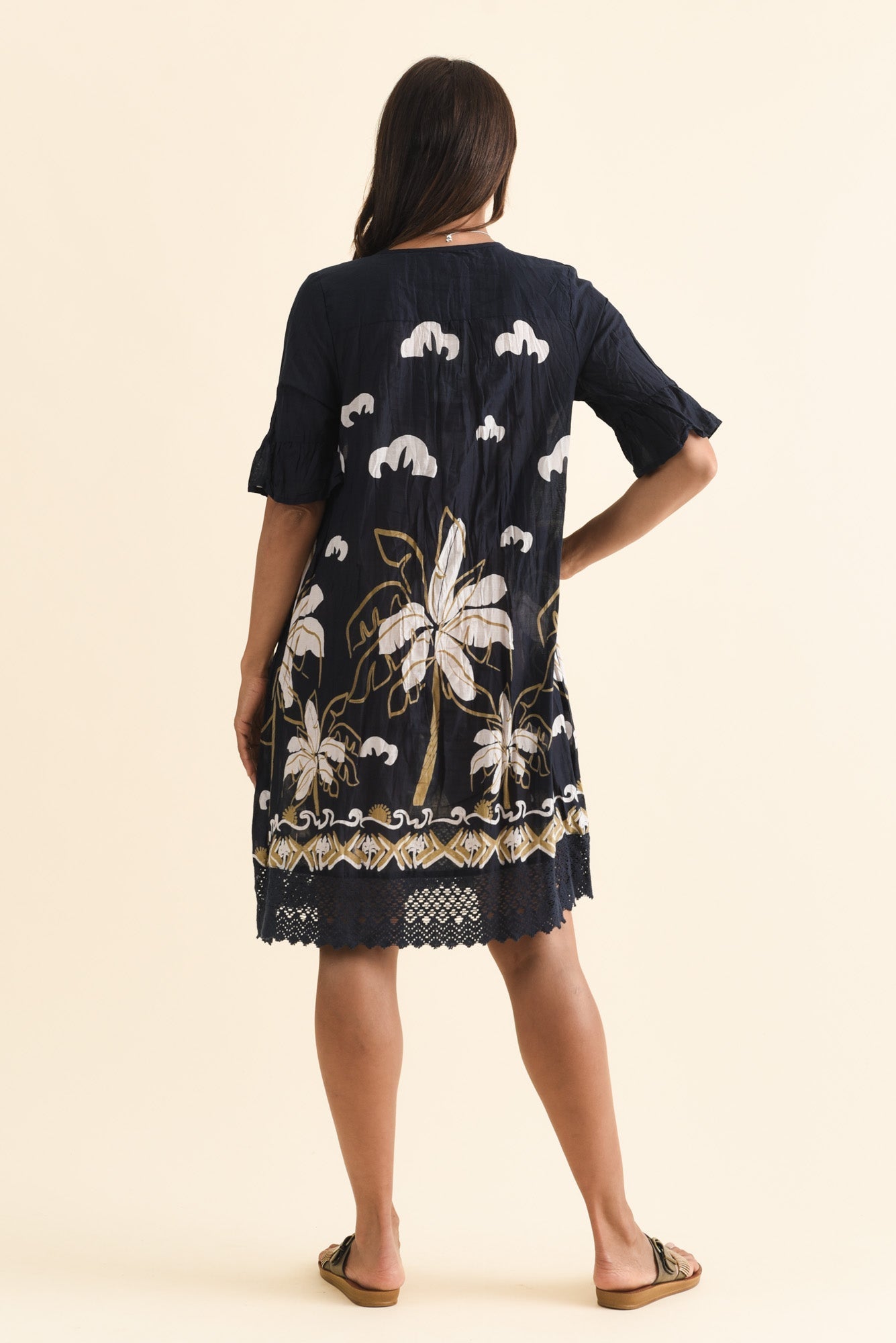 Cayman Navy Seaside Cotton Tunic Dress