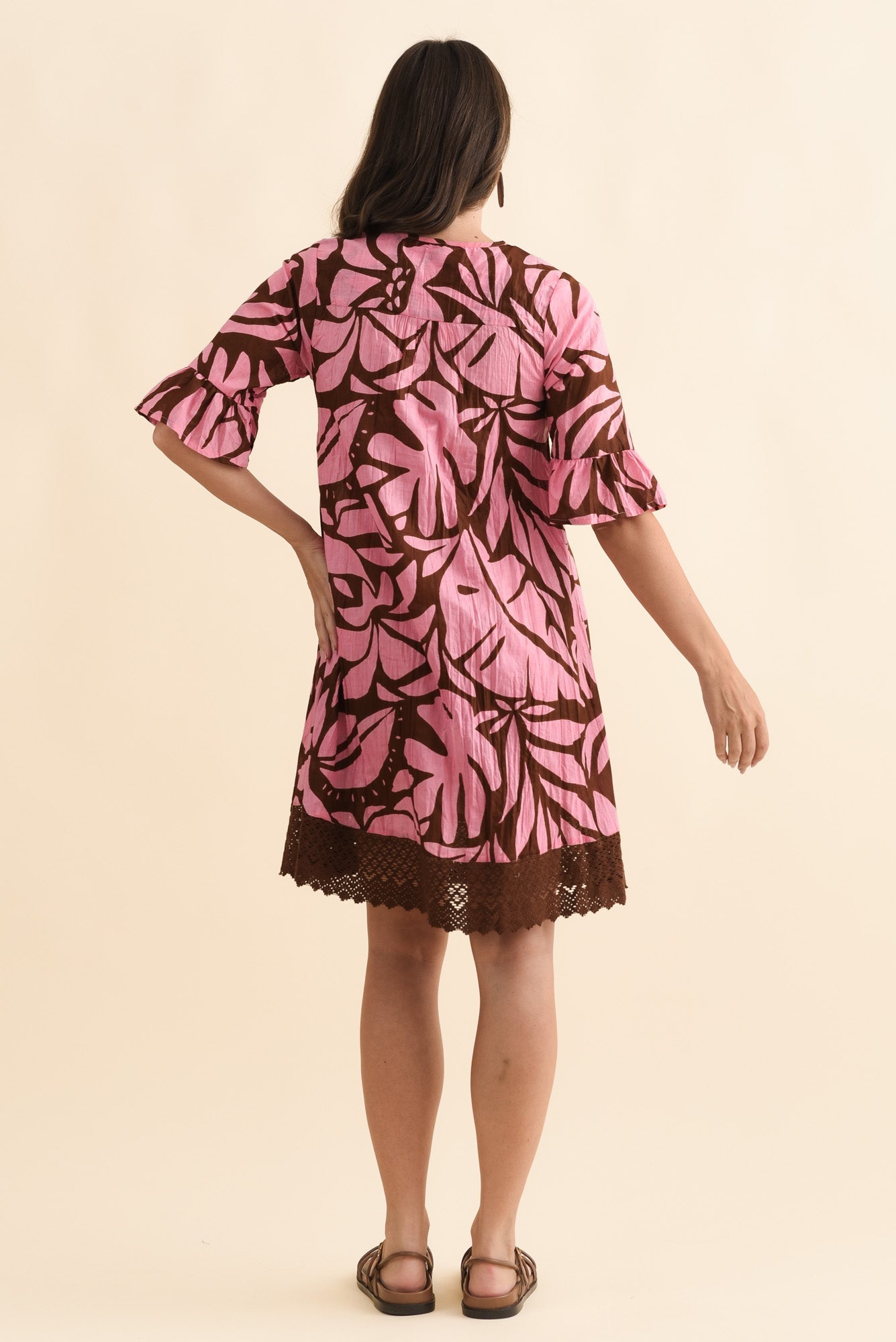 Cayman Pink Botanical Cotton Tunic Dress