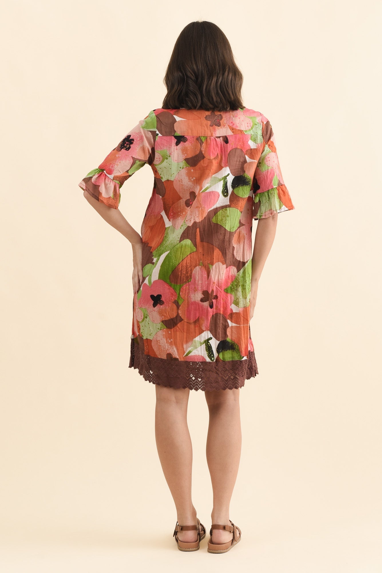 Cayman Pink Floral Cotton Tunic Dress