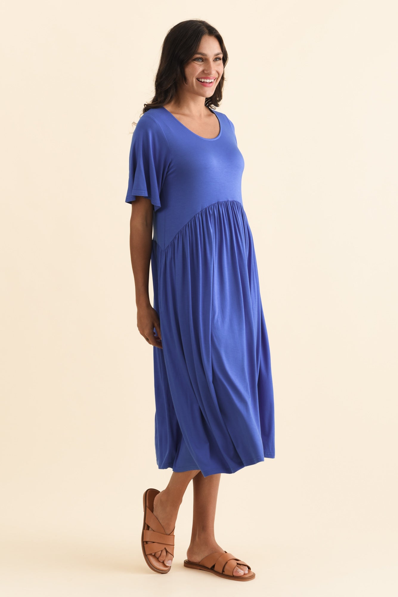 Dalton Cobalt Crescent Dress