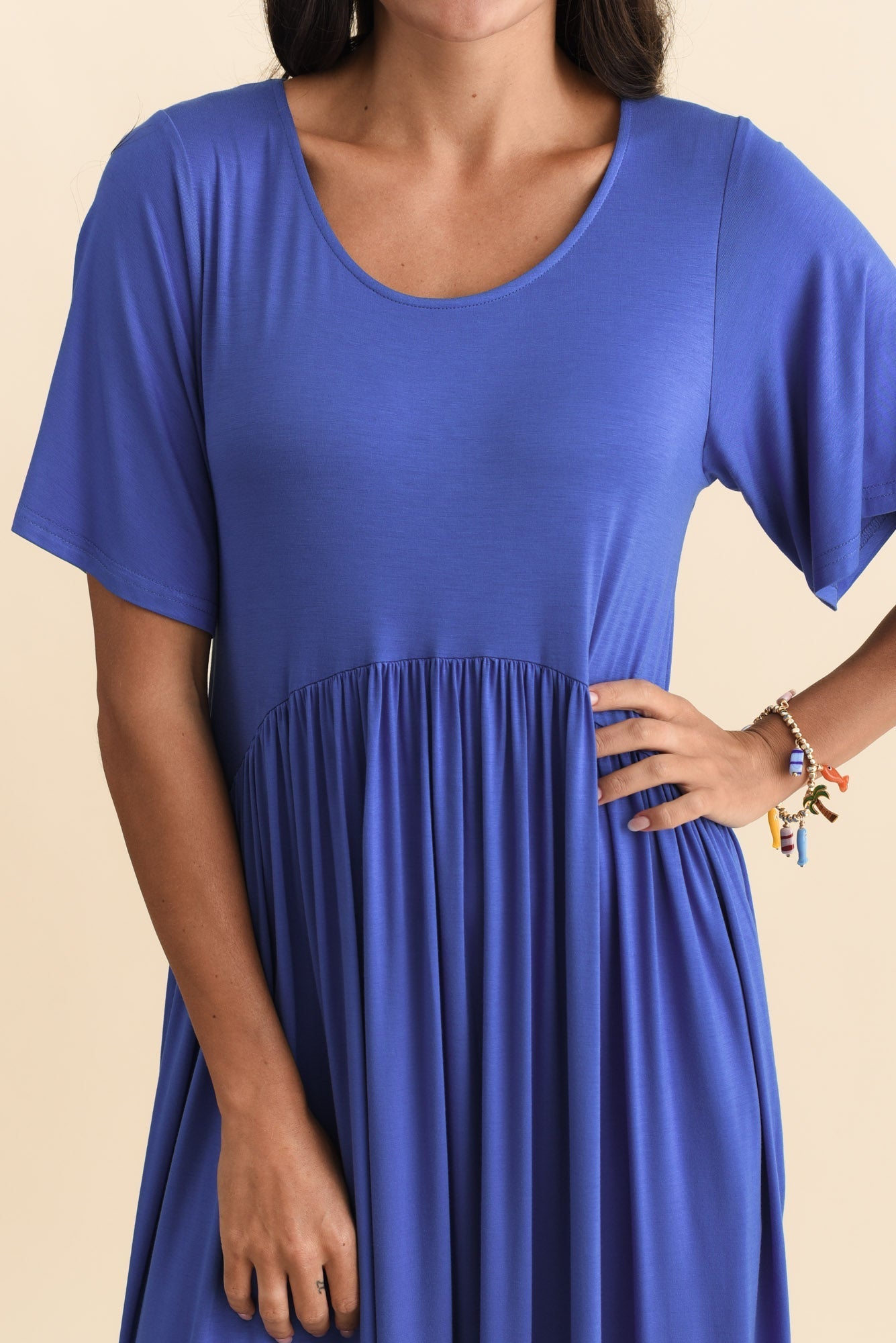 Dalton Cobalt Crescent Dress