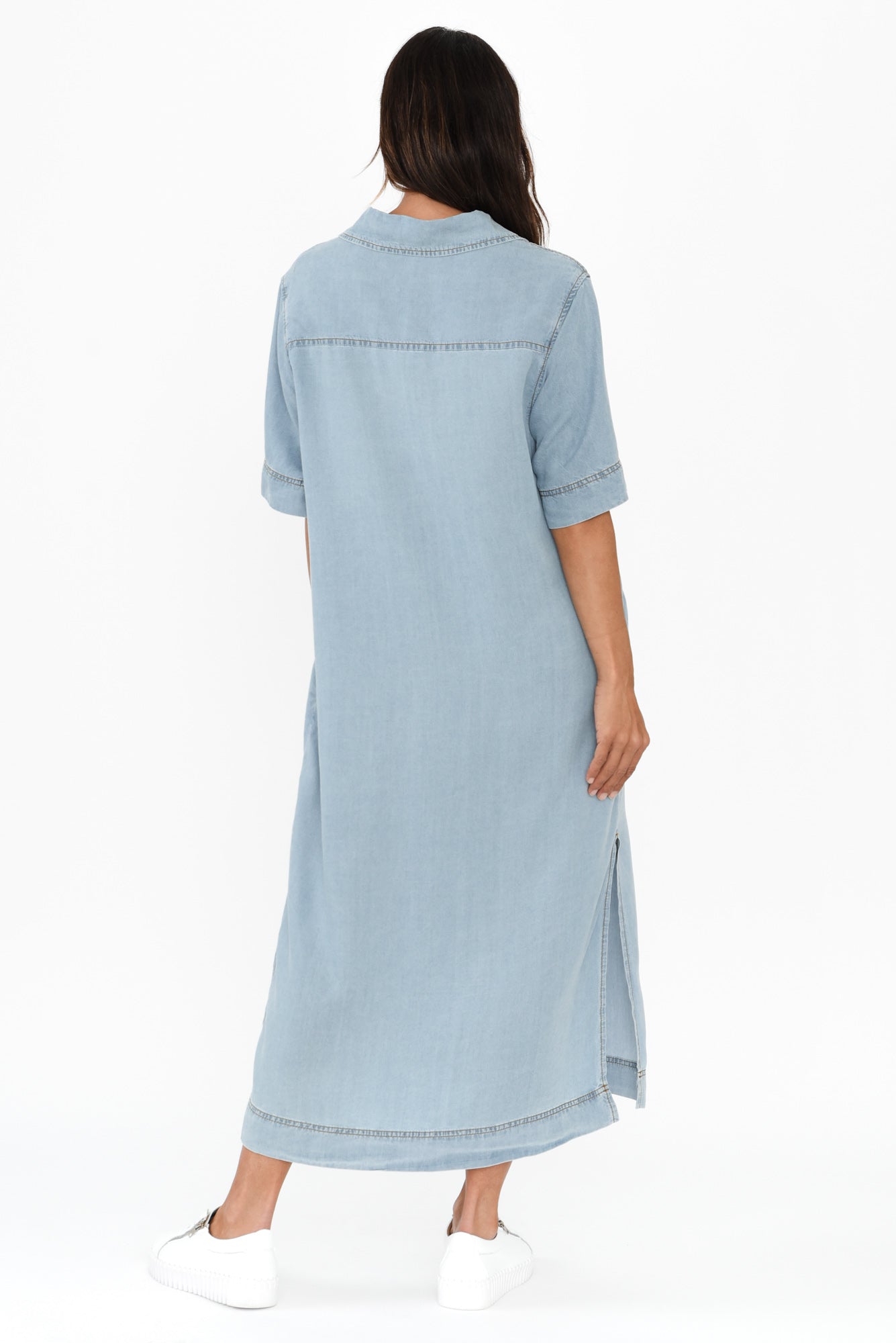 Emmy Blue Denim Shirt Dress