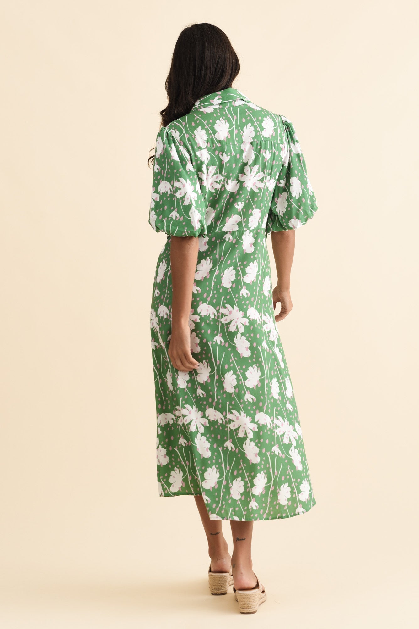 Eri Green Garden Tie Dress