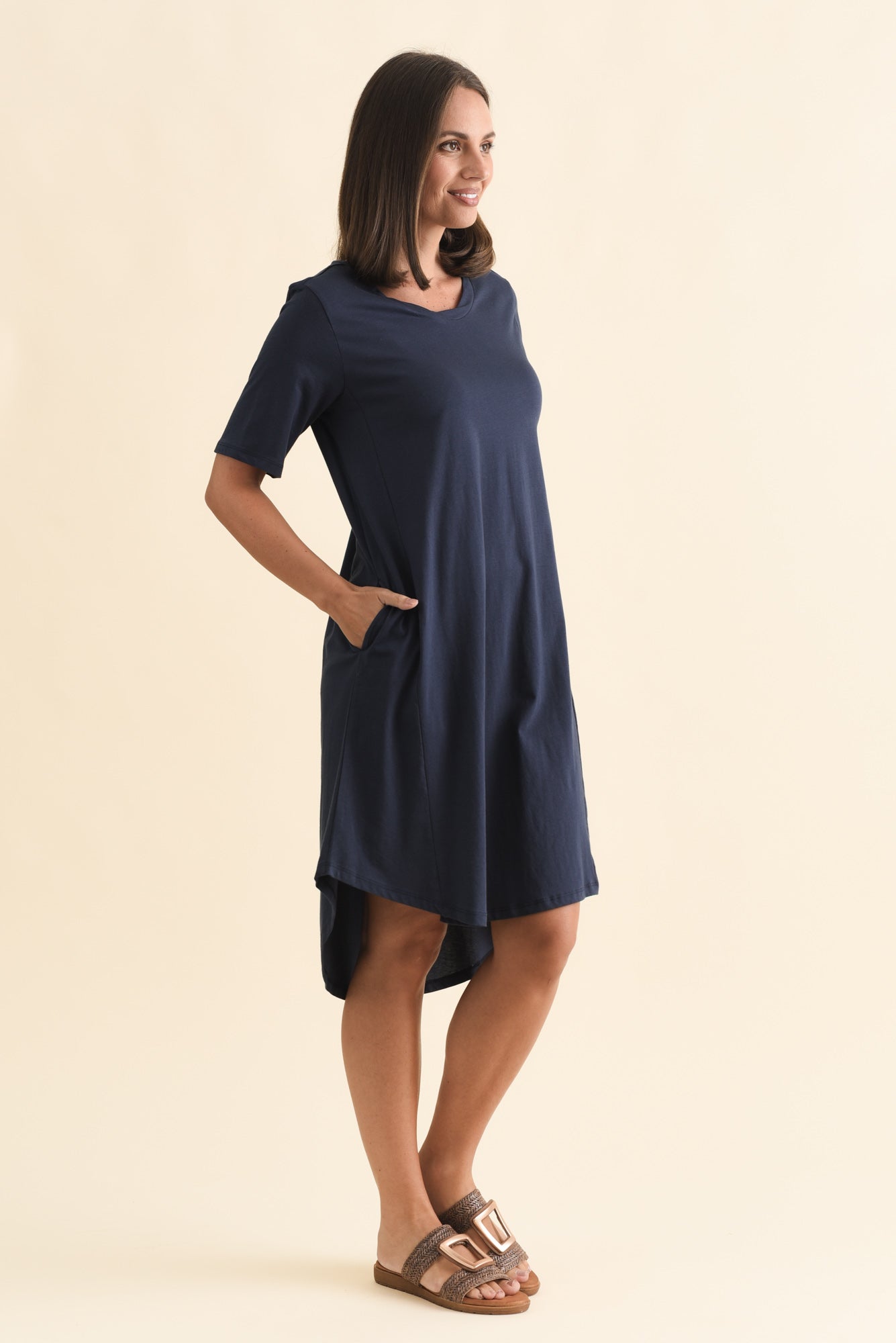 Florida Navy Cotton Tee Dress