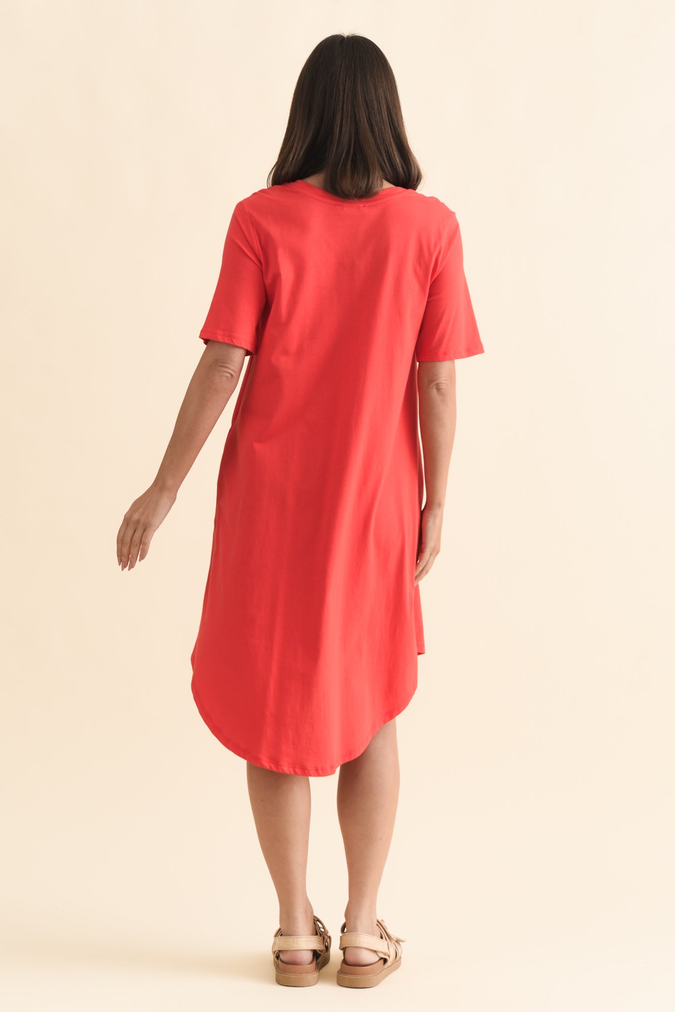 Florida Red Cotton Tee Dress