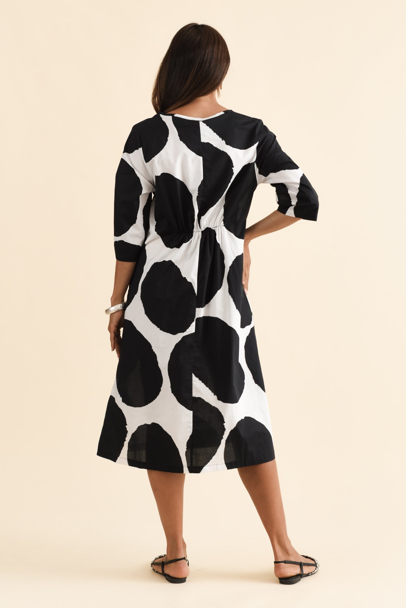 Hannah Black Spot Cotton Dress