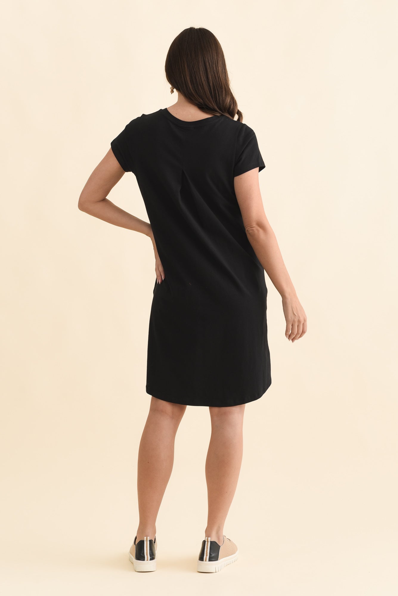 Harley Black Cotton Tee Dress