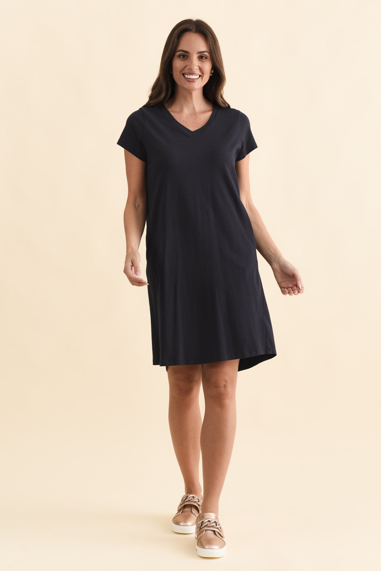 Harley Navy Cotton Tee Dress