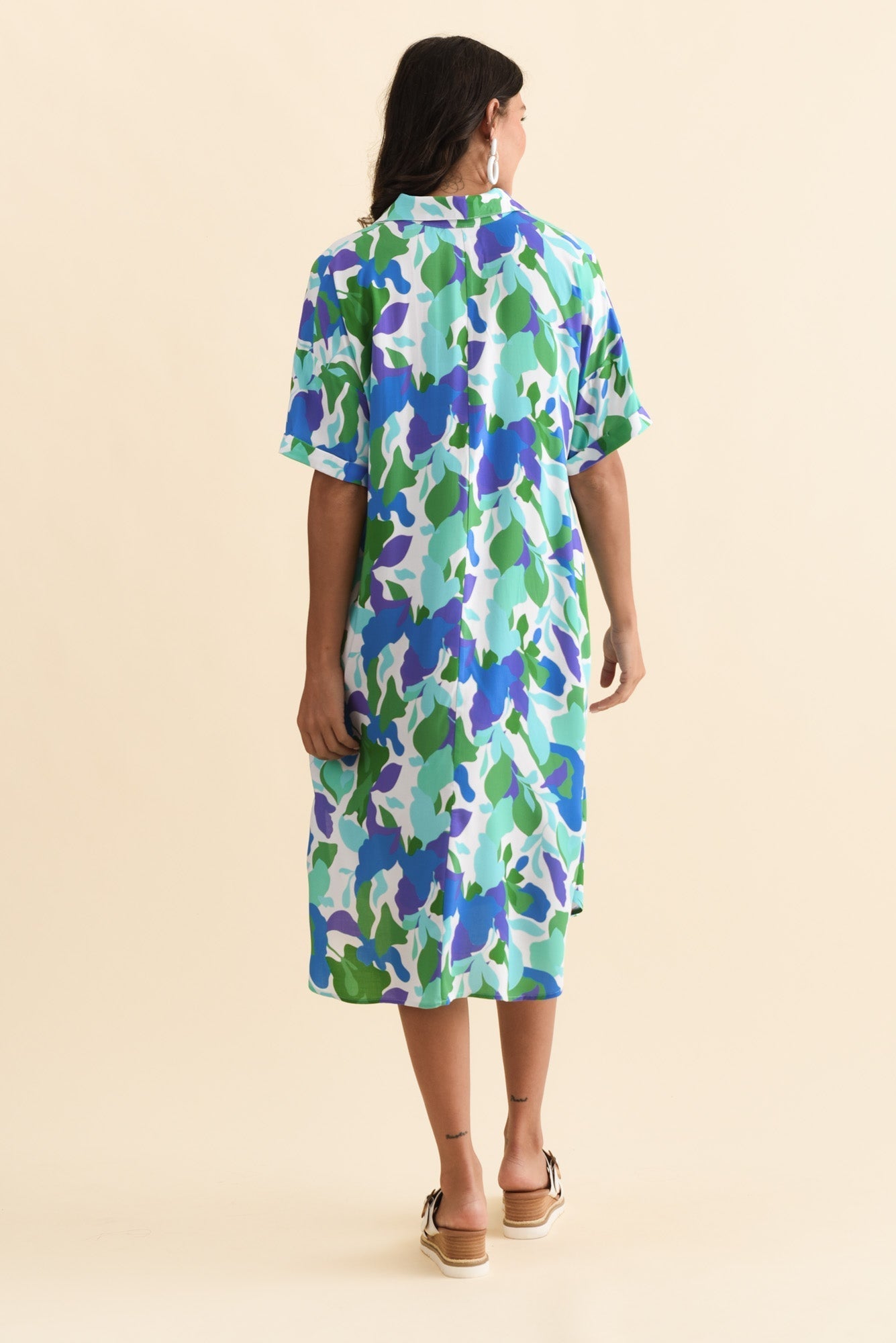 Kazi Green Garden Shirt Dress