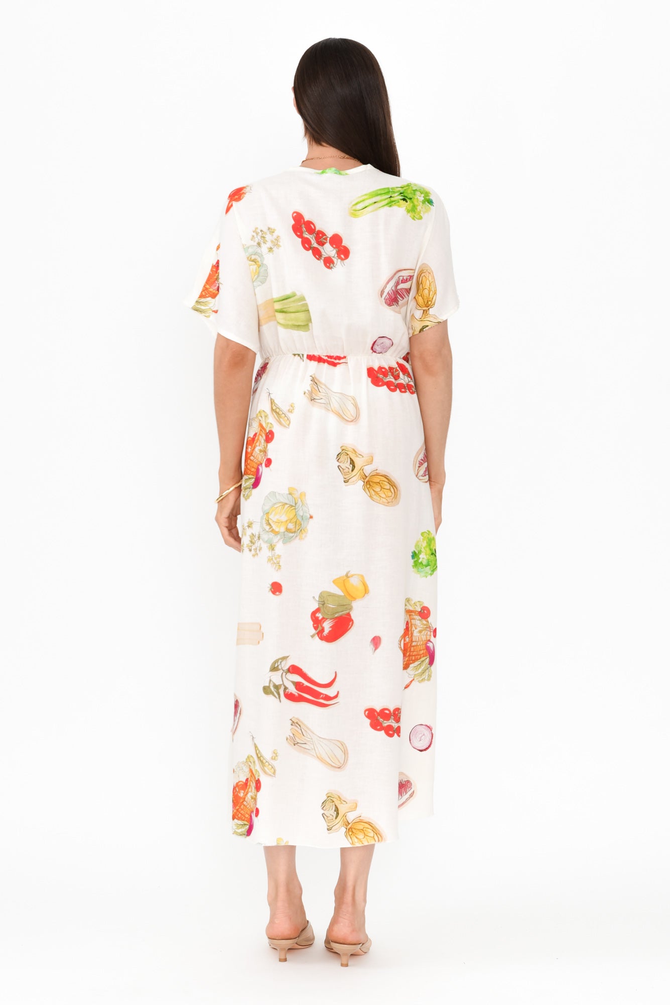 Luanne White Harvest Linen Blend Dress