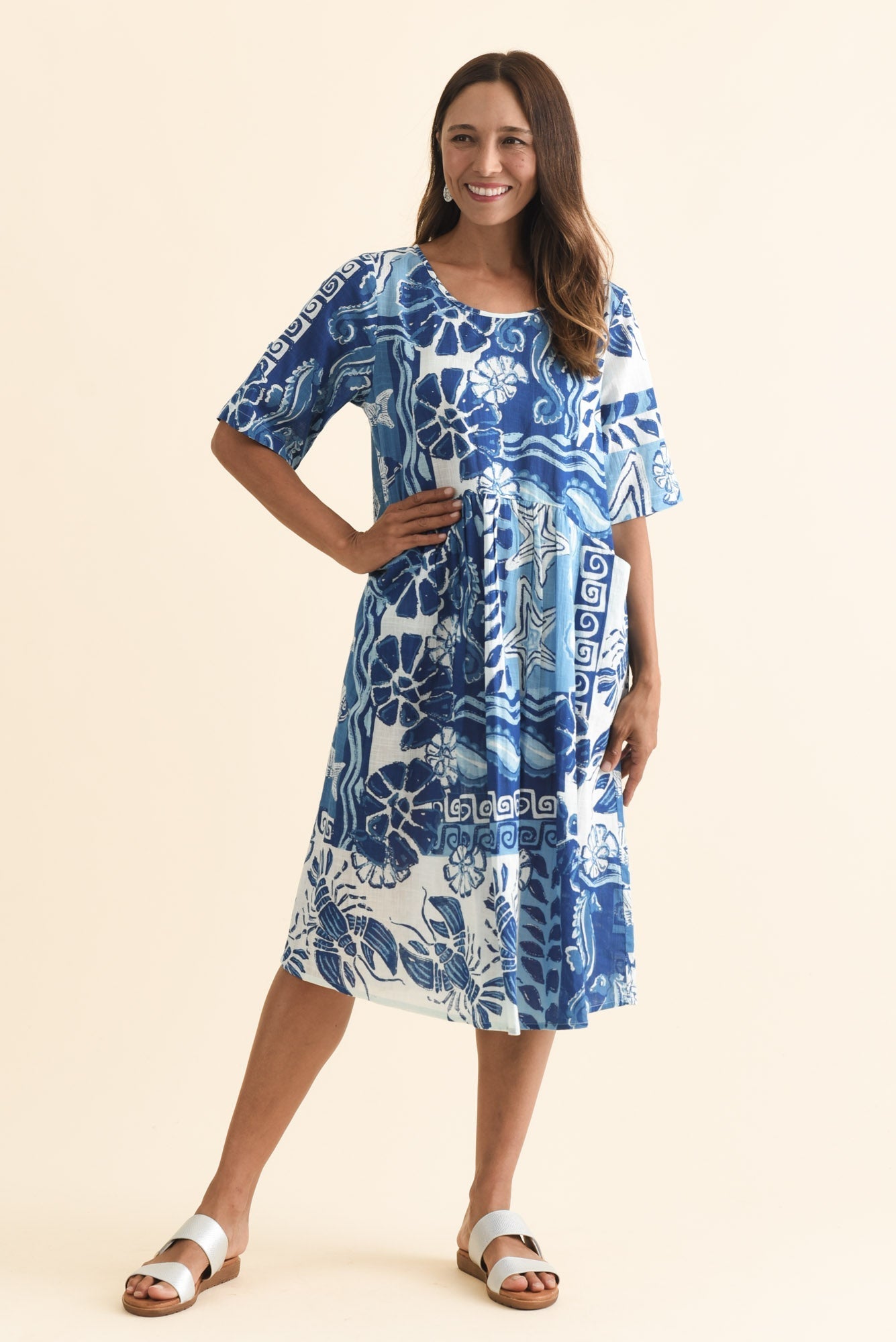 Mackie Blue Ocean Cotton Pocket Dress