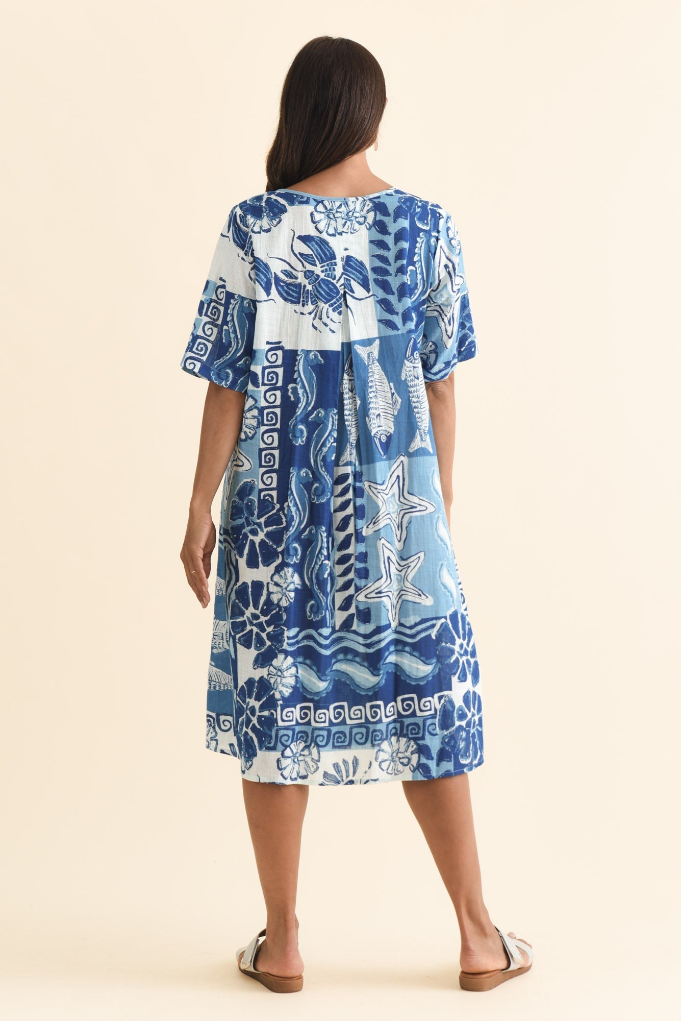 Mackie Blue Ocean Cotton Pocket Dress