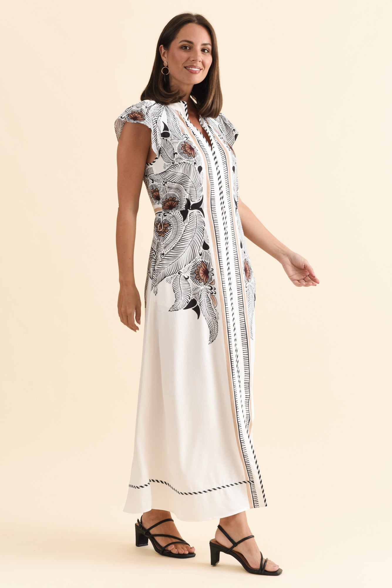 Malika Ivory Casablanca Tie Dress