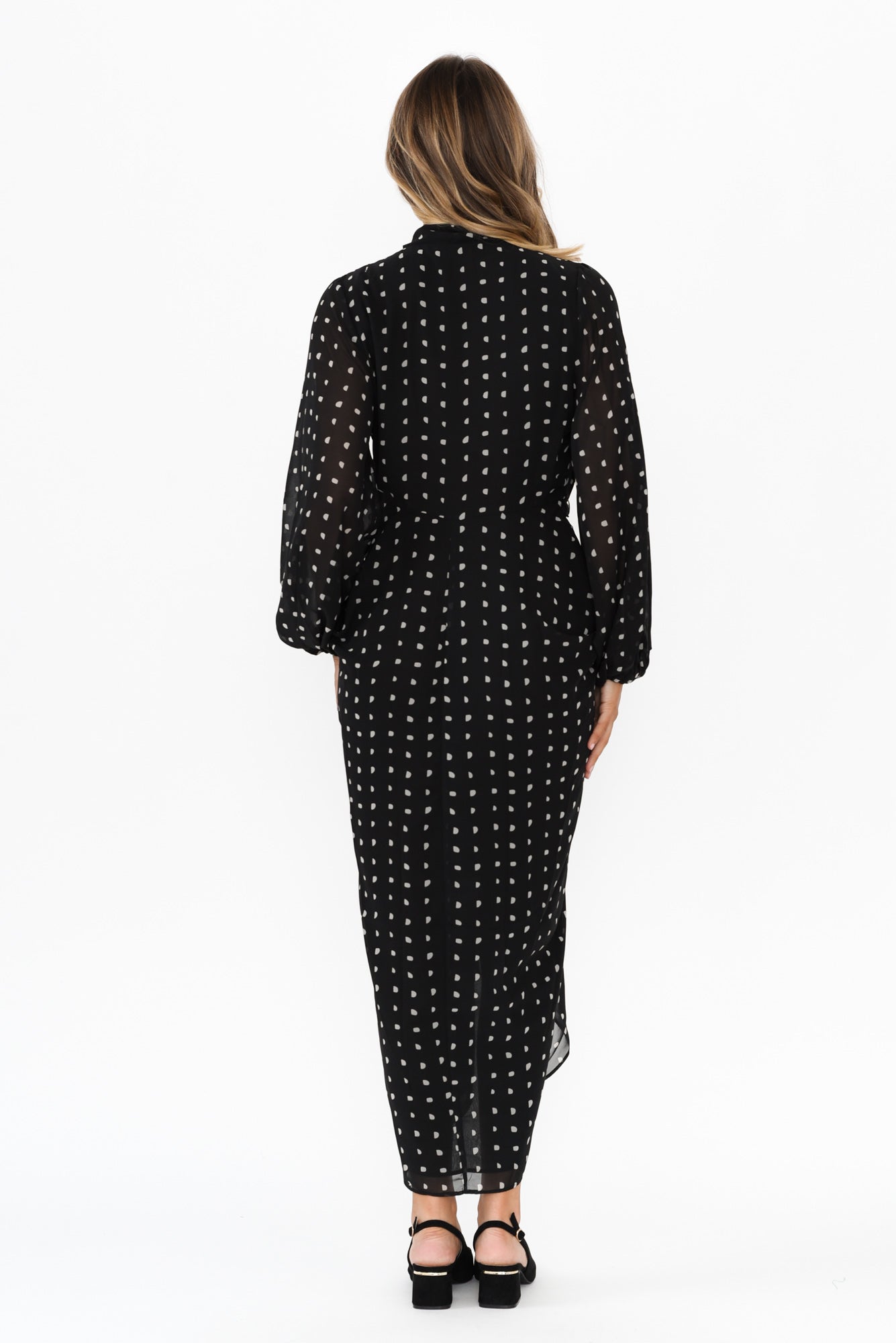Mona Black Spot Dress