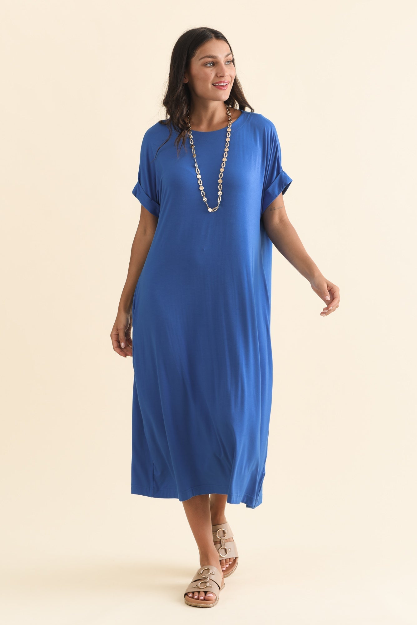Monica Blue Bamboo Dress