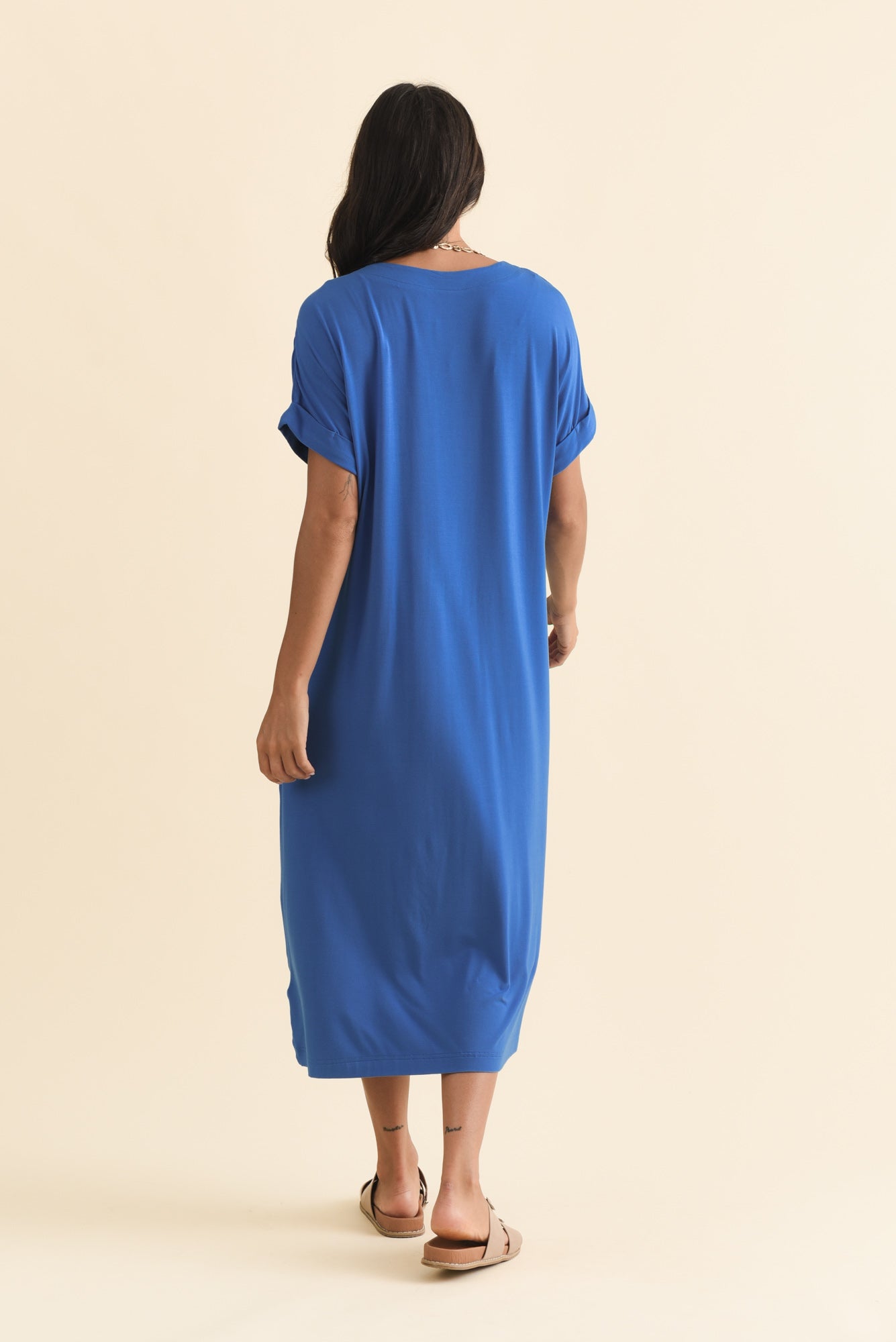 Monica Blue Bamboo Dress