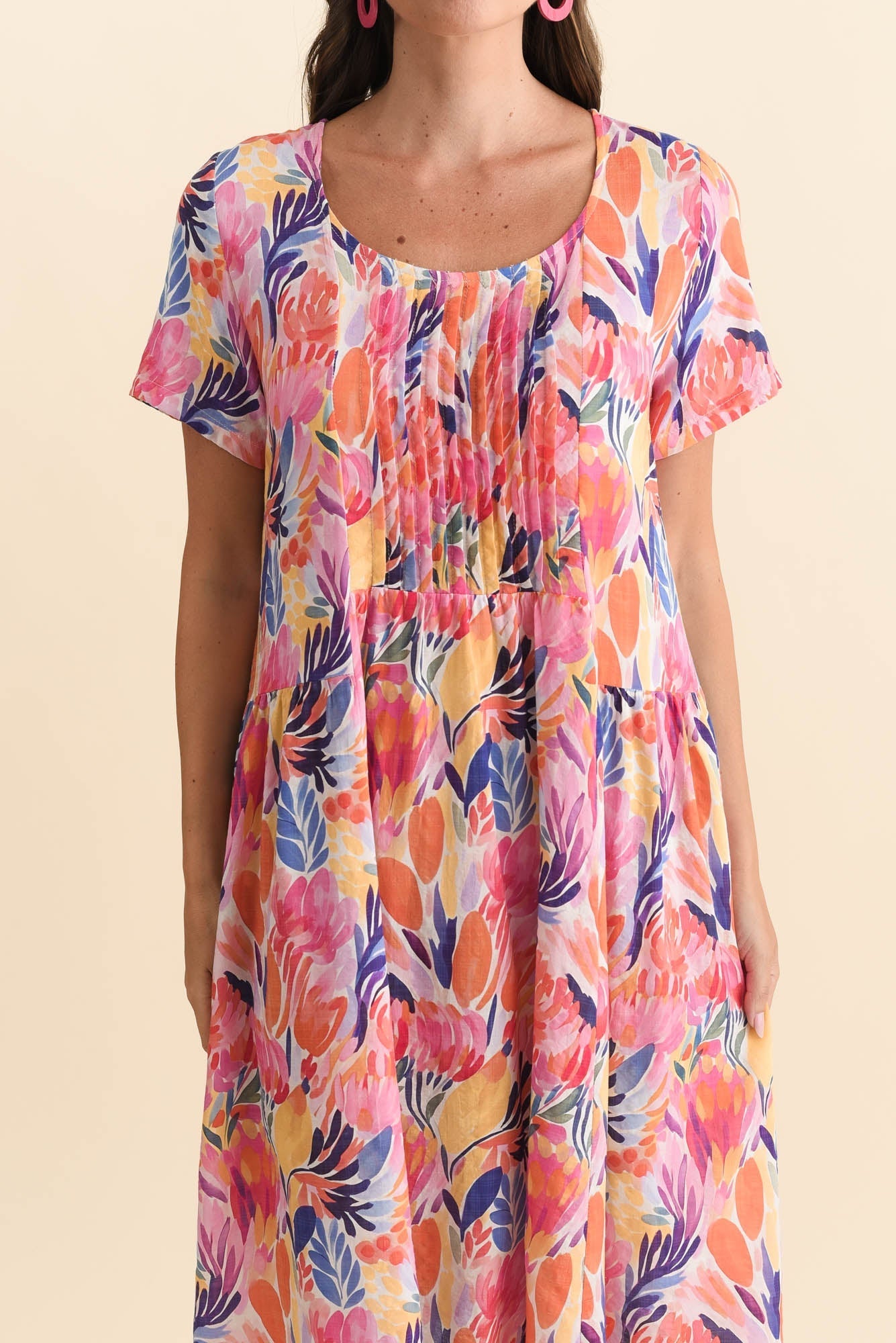 Murano Pink Garden Cotton Dress