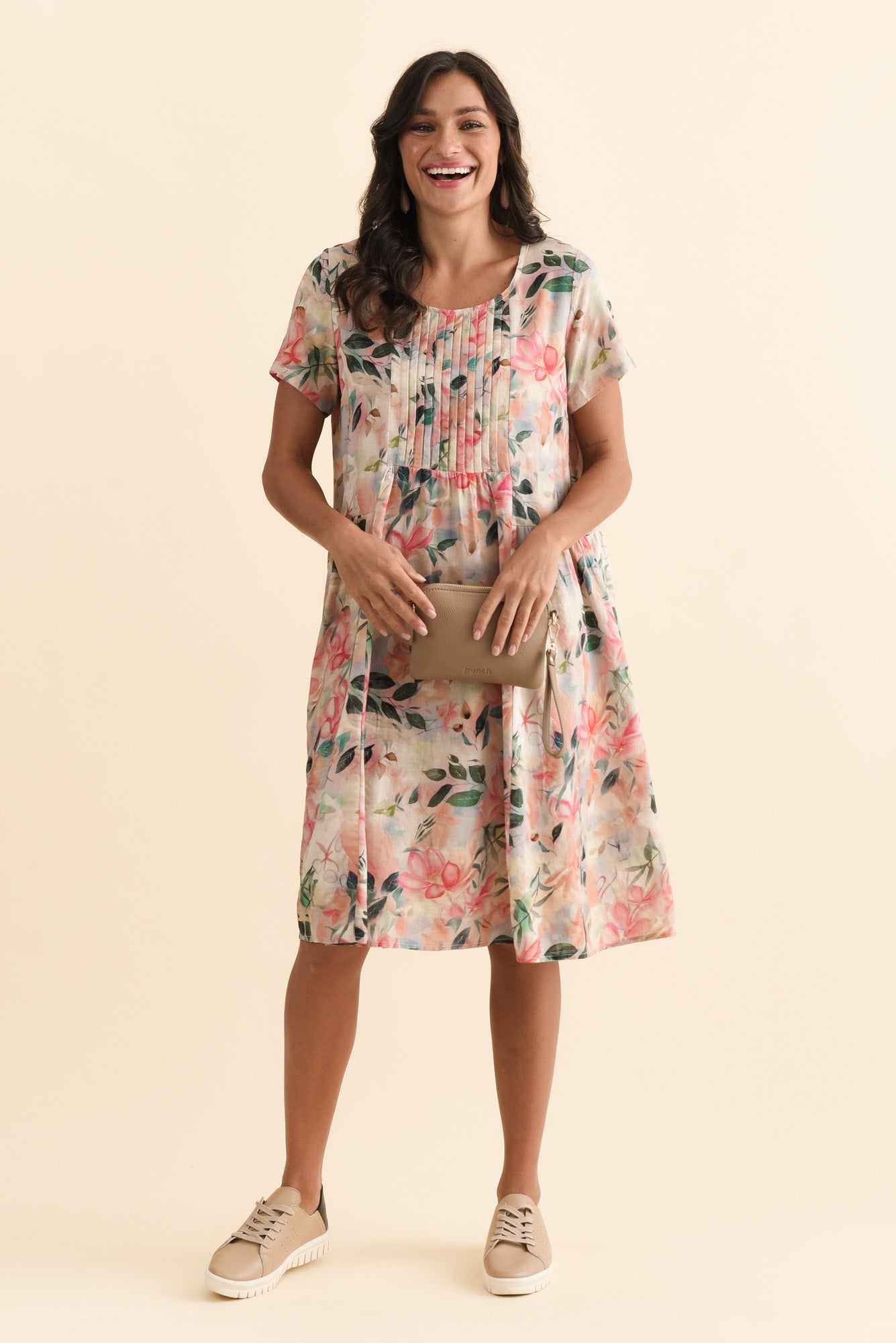 Murano Pink Wildflower Cotton Dress