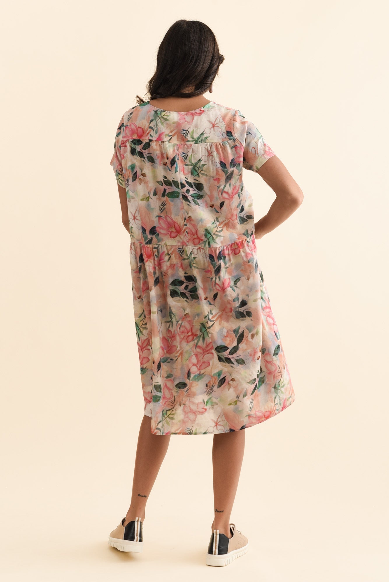 Murano Pink Wildflower Cotton Dress