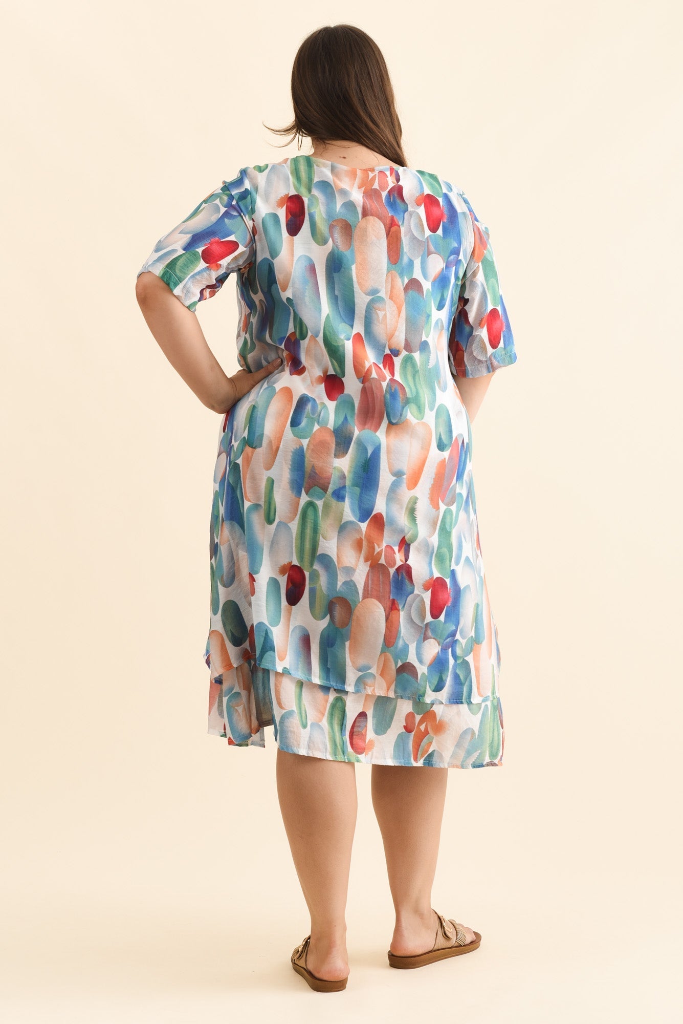 Nala Blue Circle Layers Dress