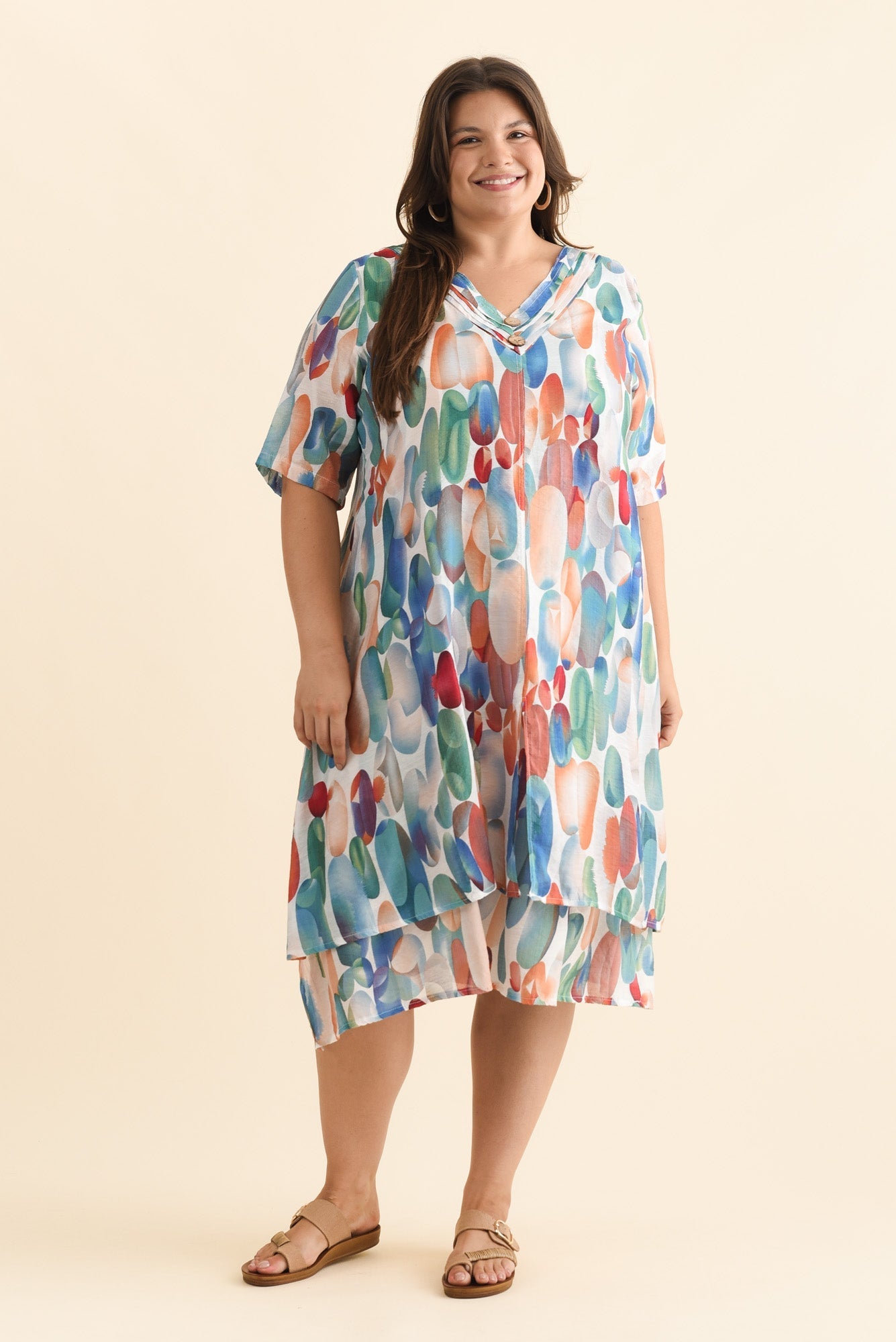Nala Blue Circle Layers Dress