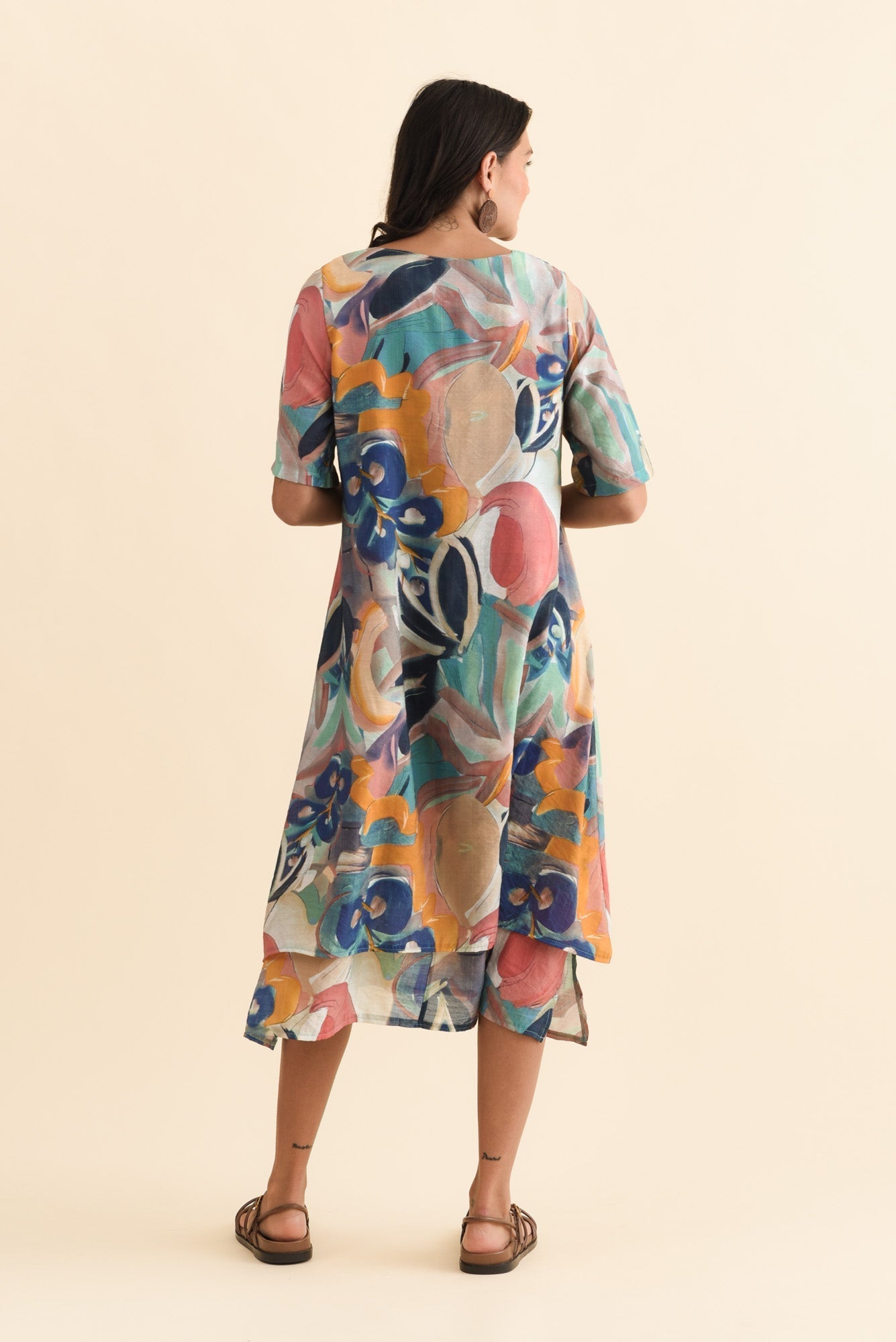 Nala Blue Floral Layers Dress