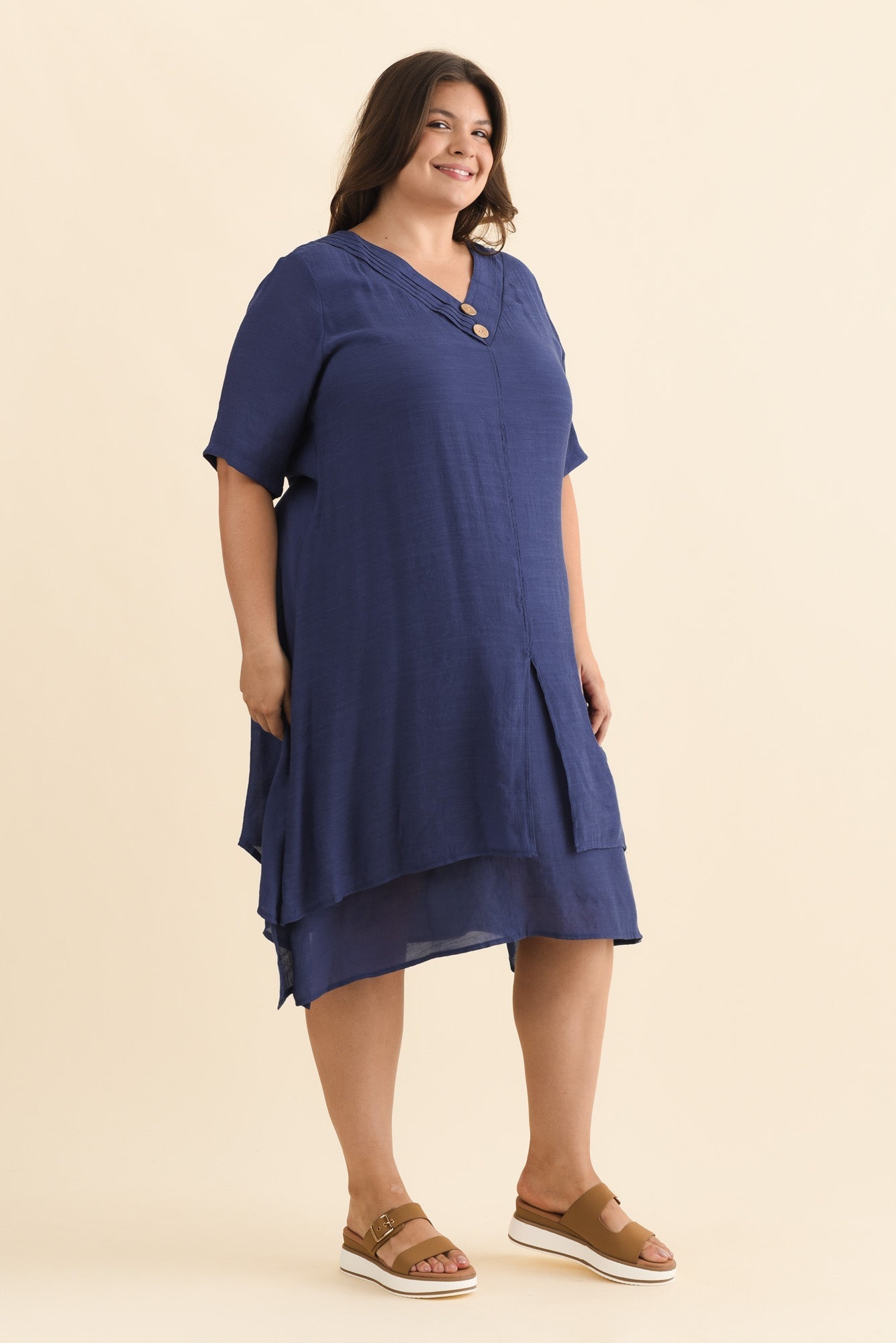 Nala Deep Blue Layers Dress