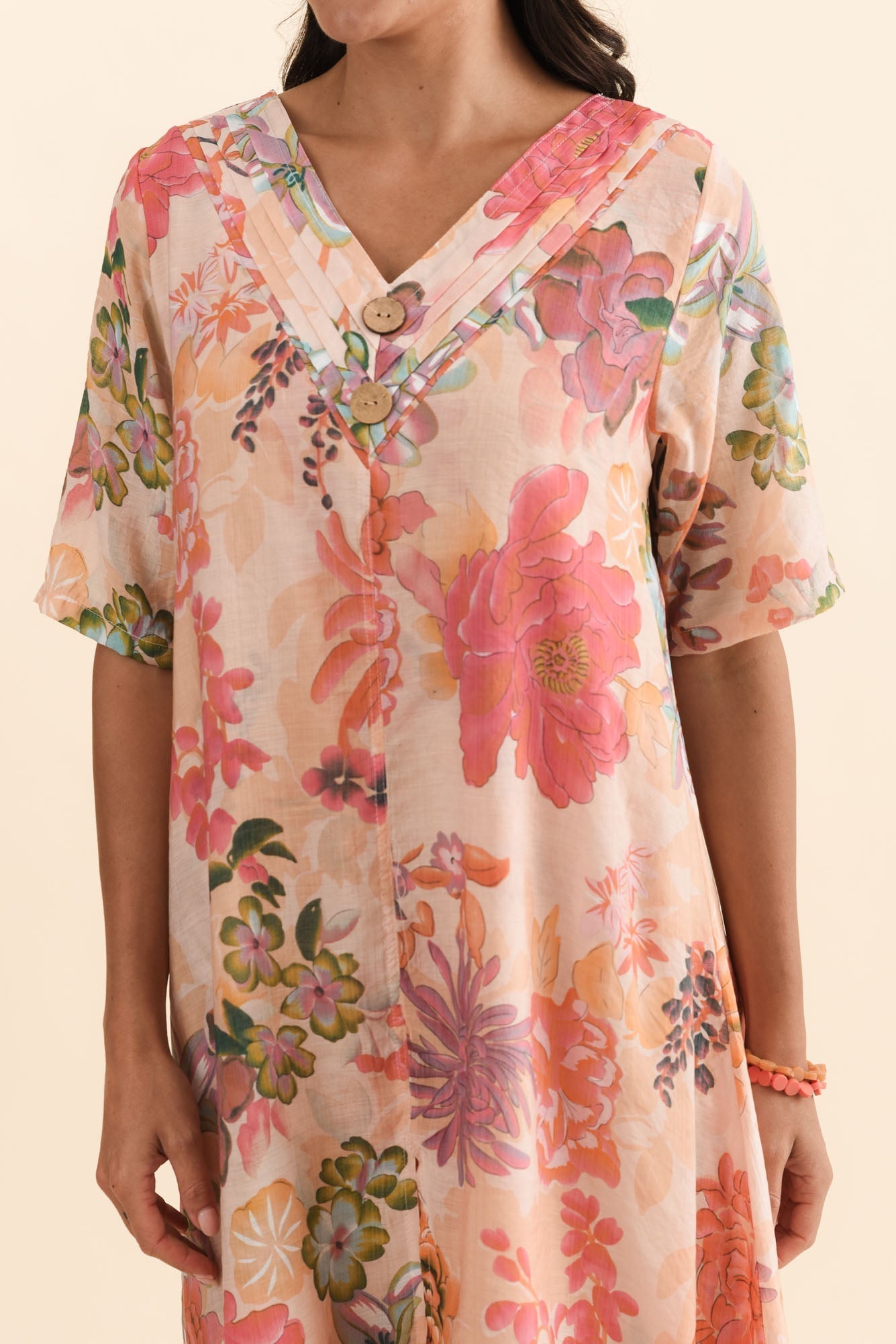 Nala Orange Garden Layers Dress