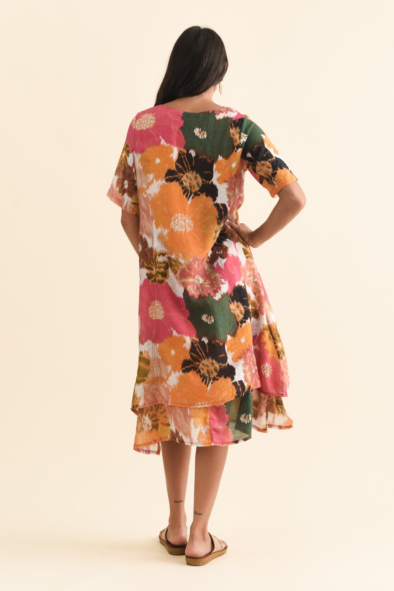 Nala Pink Flower Layers Dress