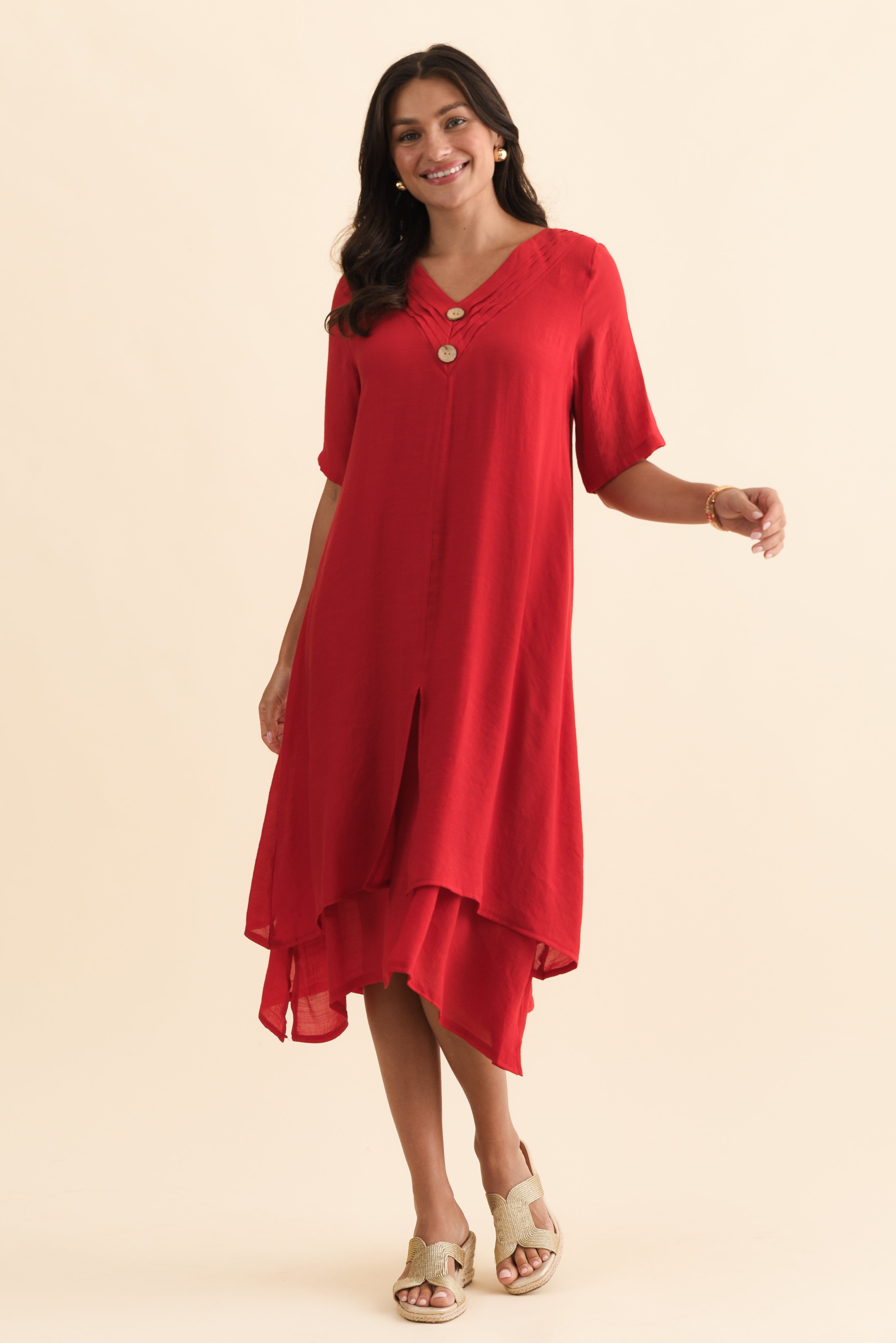 Nala Red Layers Dress