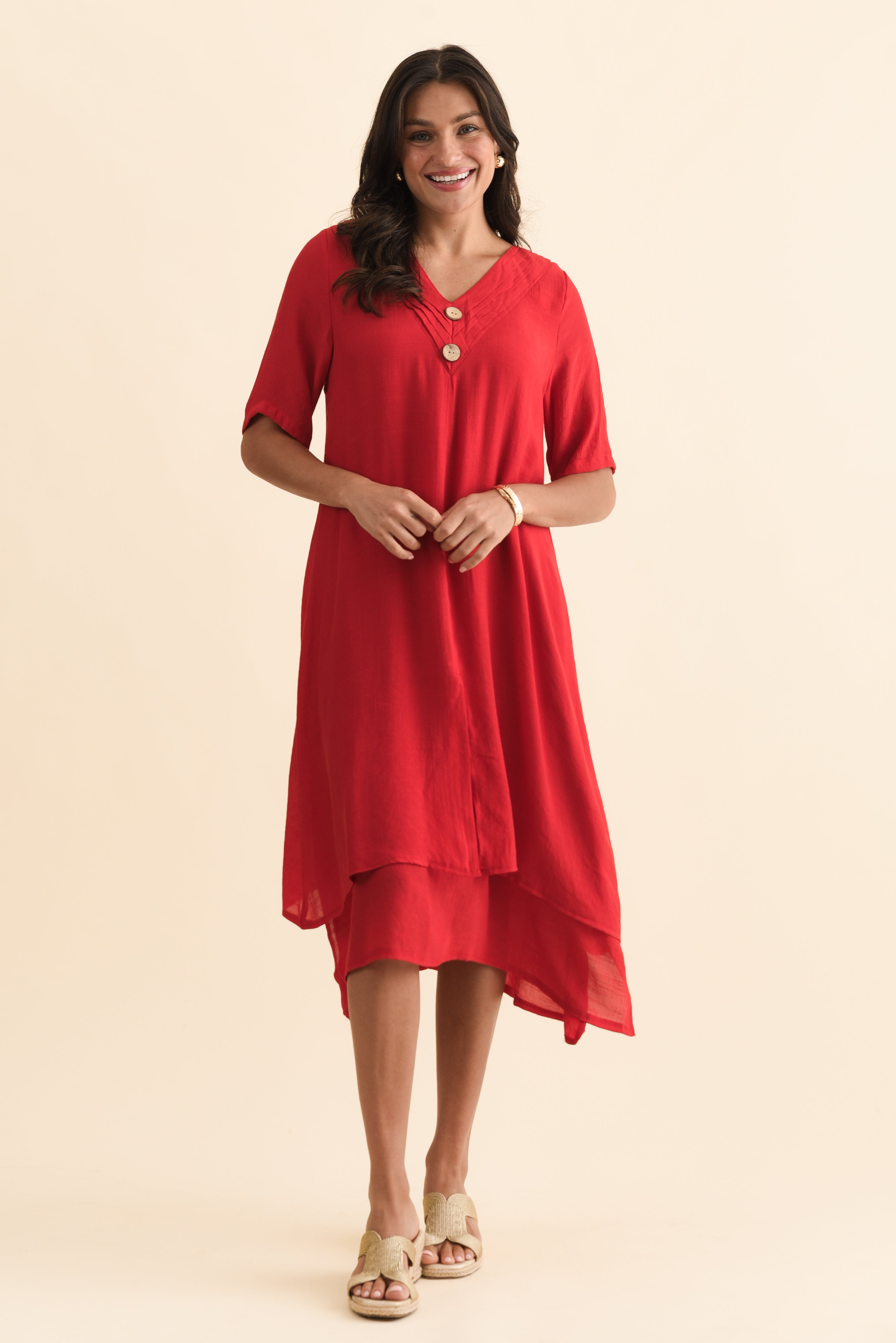 Nala Red Layers Dress