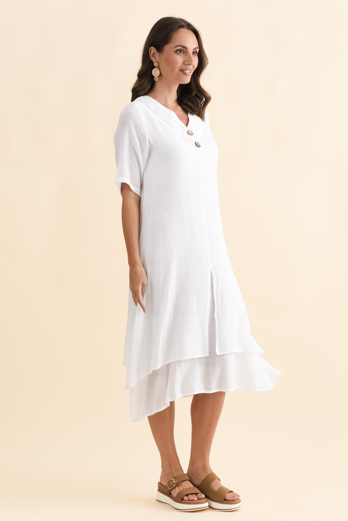 Nala White Layers Dress