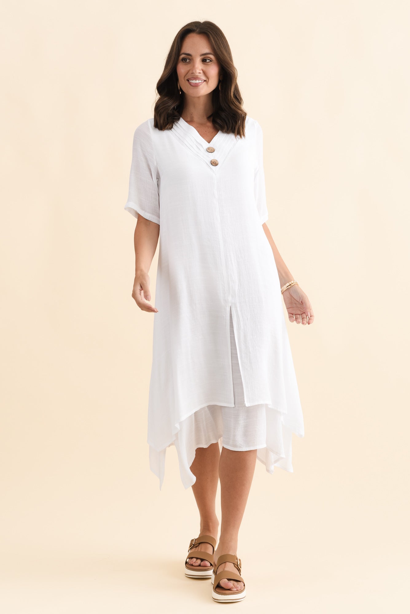 Nala White Layers Dress
