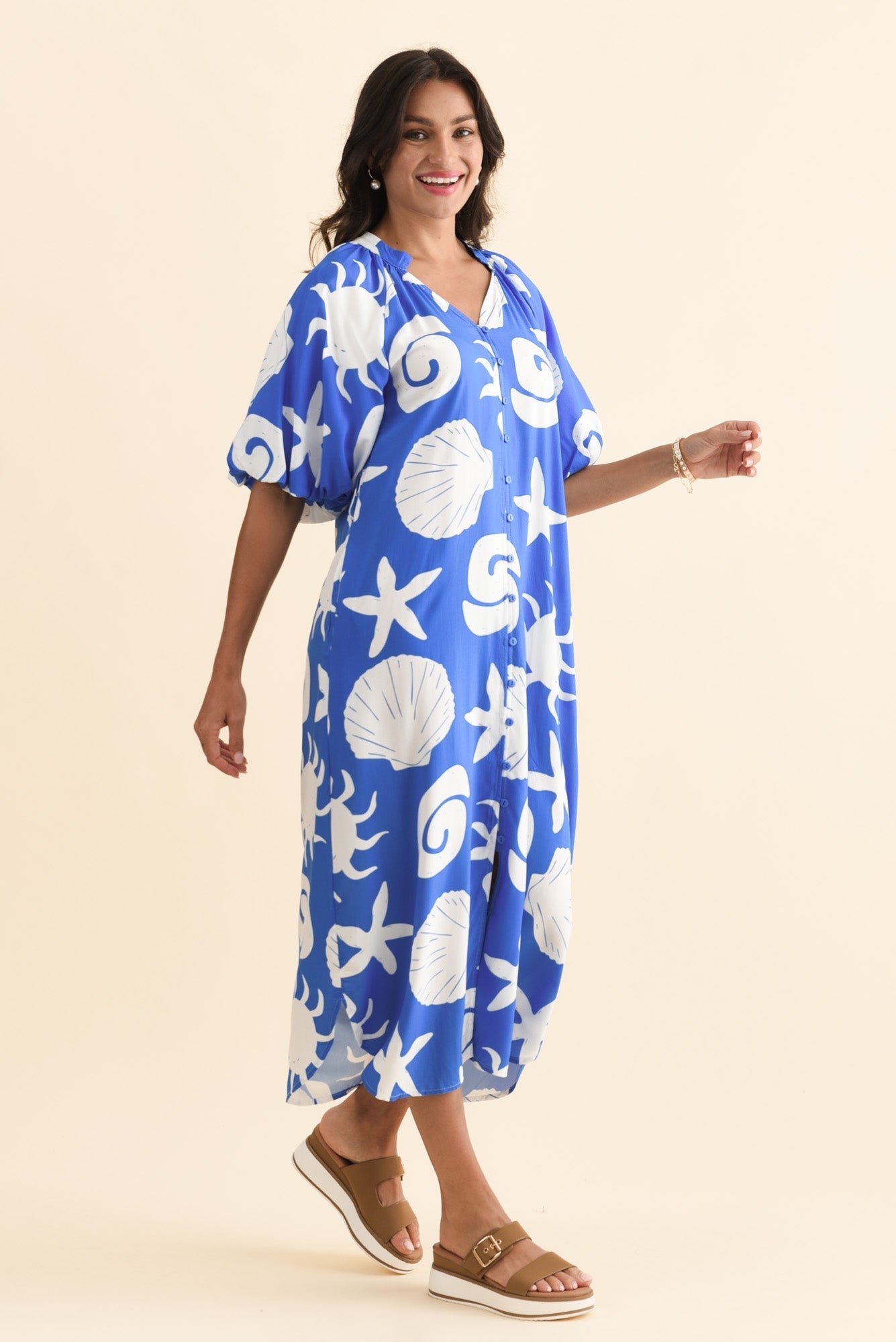 Pippen Cobalt Sea Tie Dress