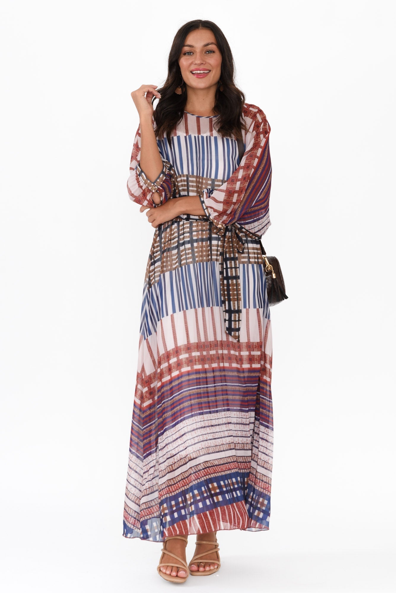 Rays Blue Check Tie Dress