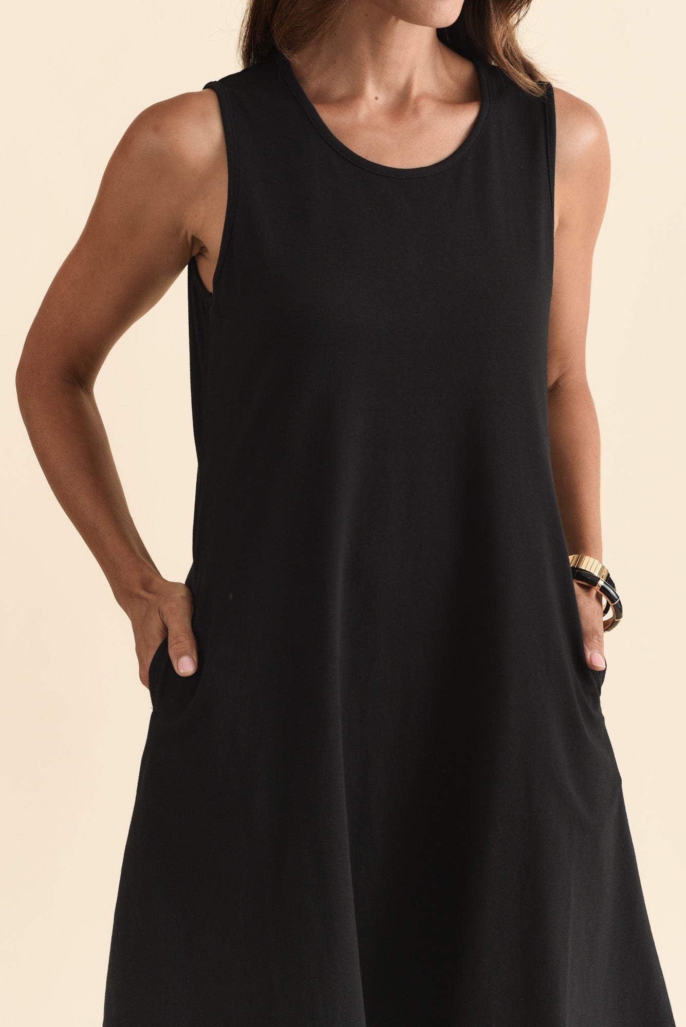 Roxanne Black Swing Dress