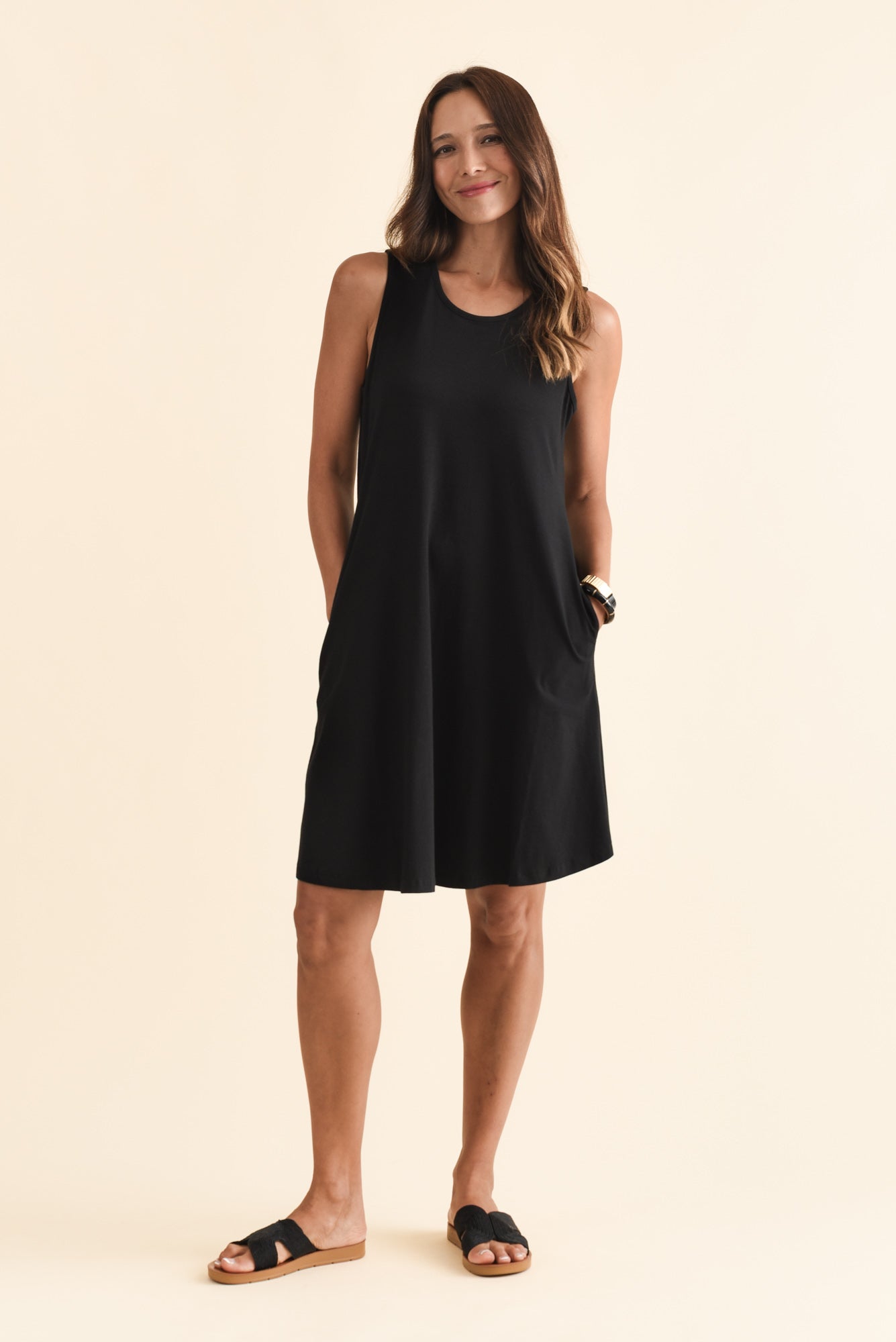 Roxanne Black Swing Dress