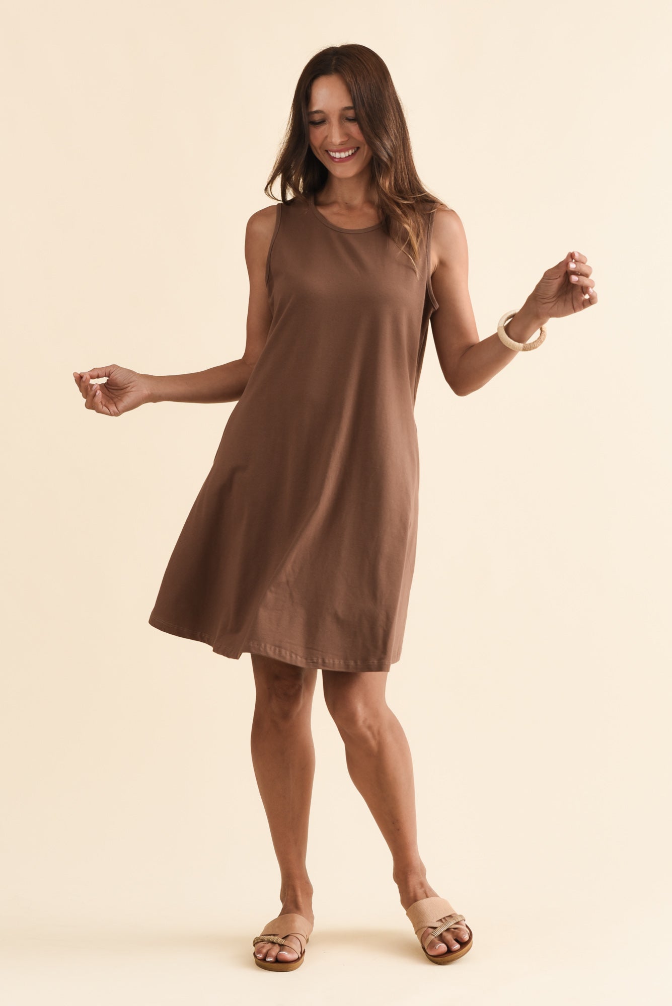 Roxanne Chocolate Swing Dress