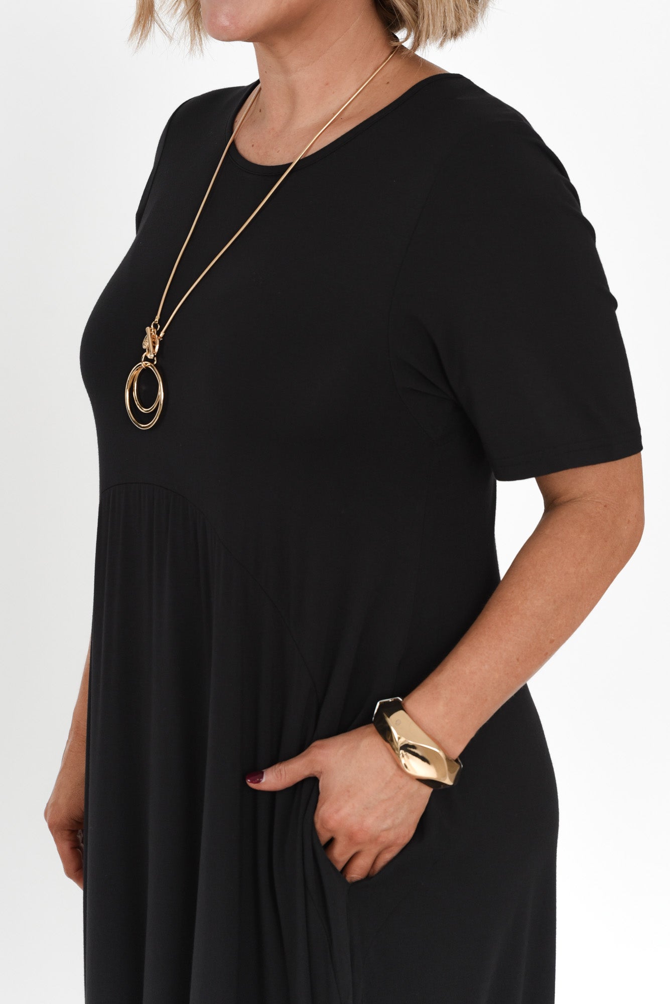 Samiya Black Bamboo Dress