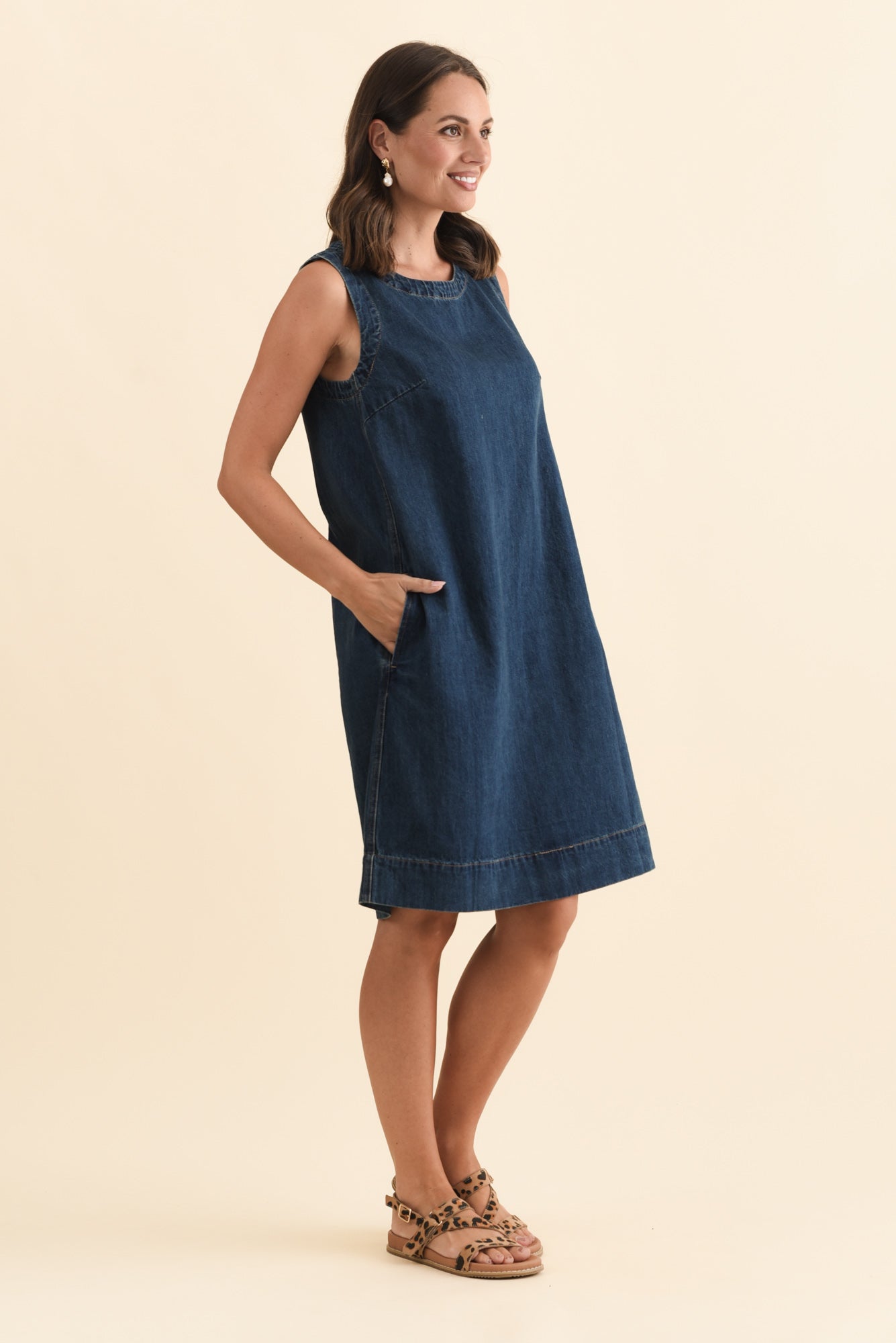 Sonny Blue Denim Pocket Dress