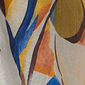 Abstract Long Sleeve Longline Shirt Yellow Full Length View