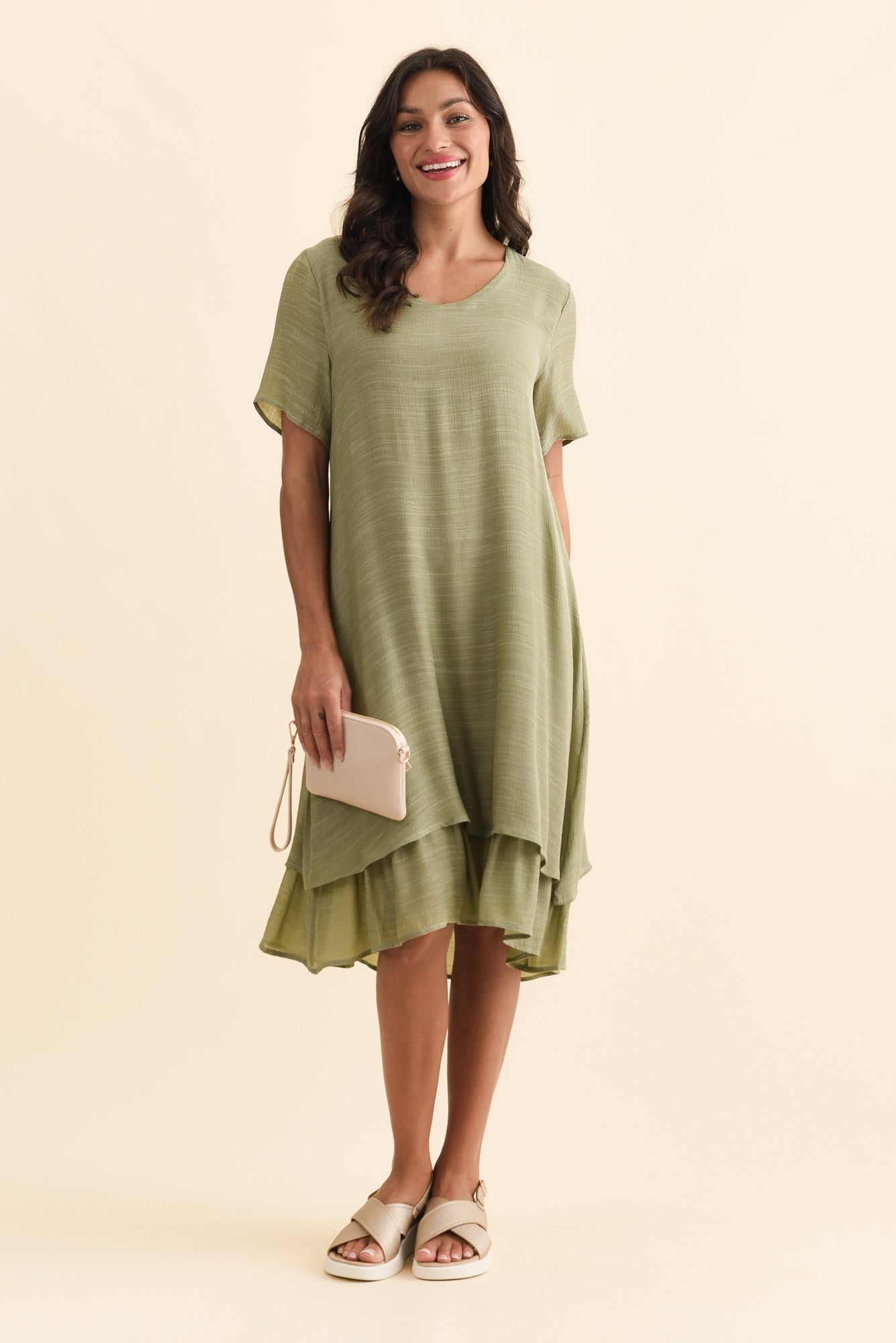 Talon Sage Layers Dress