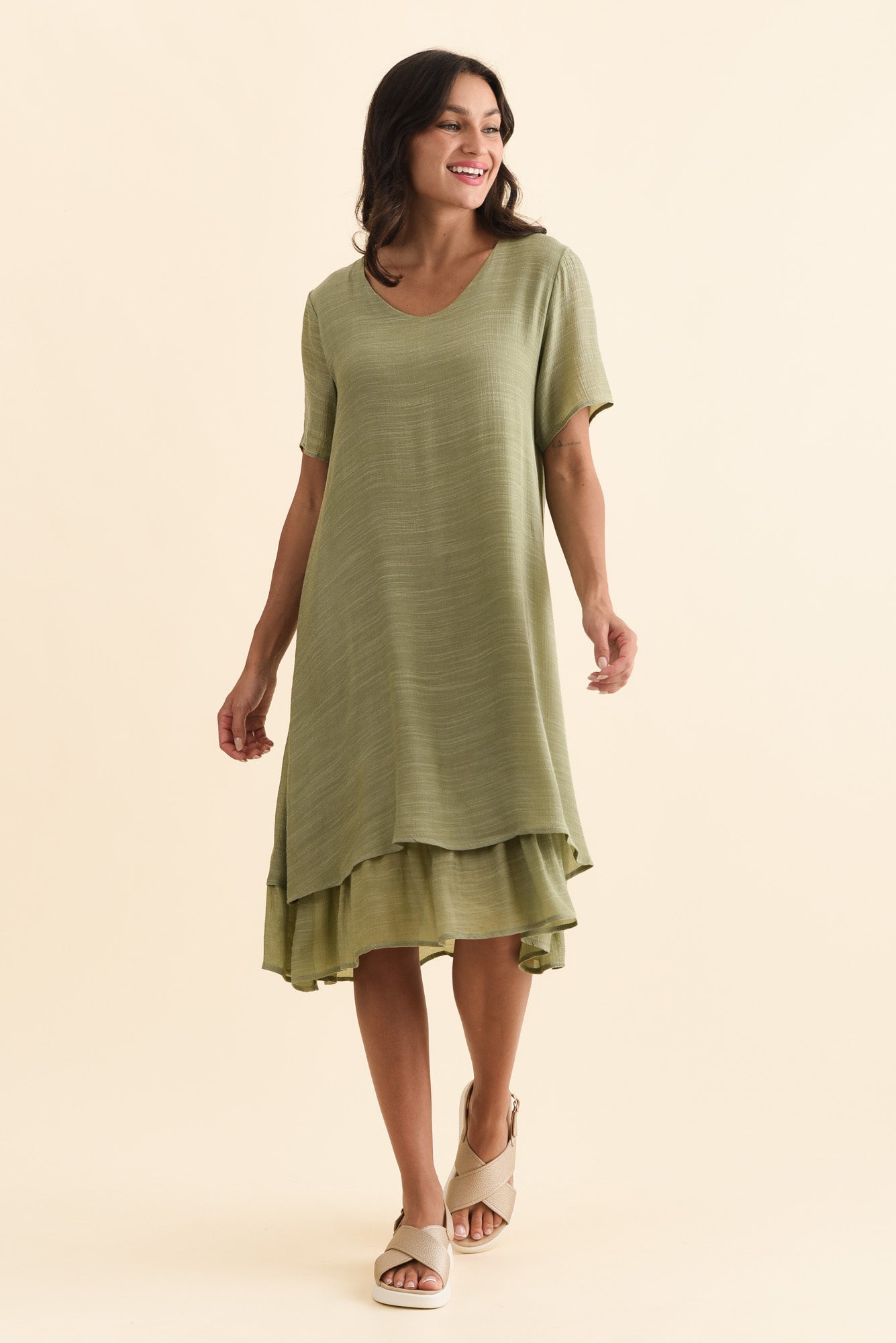 Talon Sage Layers Dress
