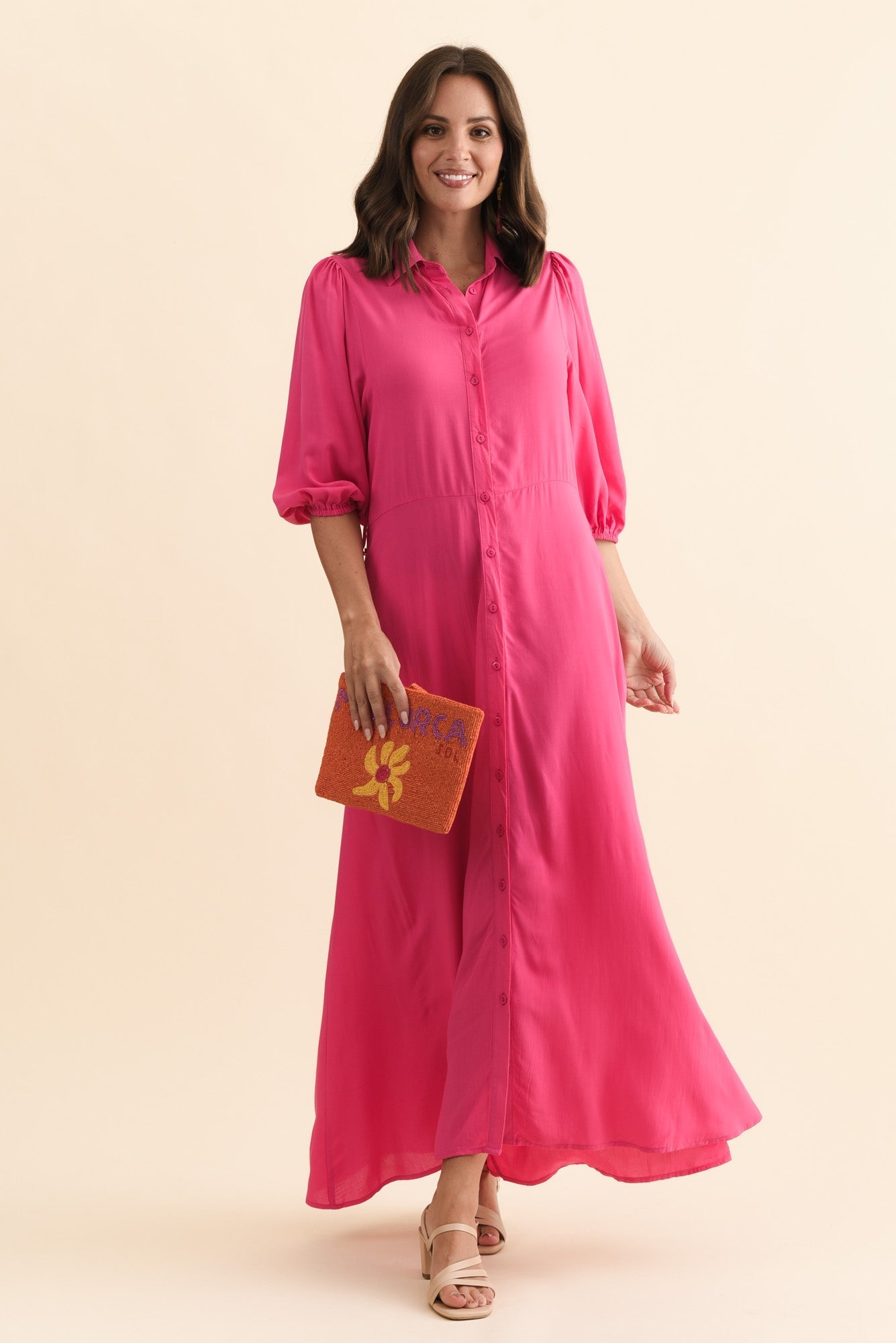 Trinity Fuchsia Tie Dress